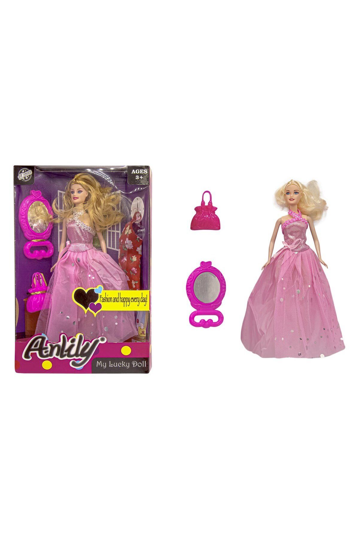 gnsstore OYDŞ ANLILY AYNALI ÇANTALI ELBİSELİ BEBEK