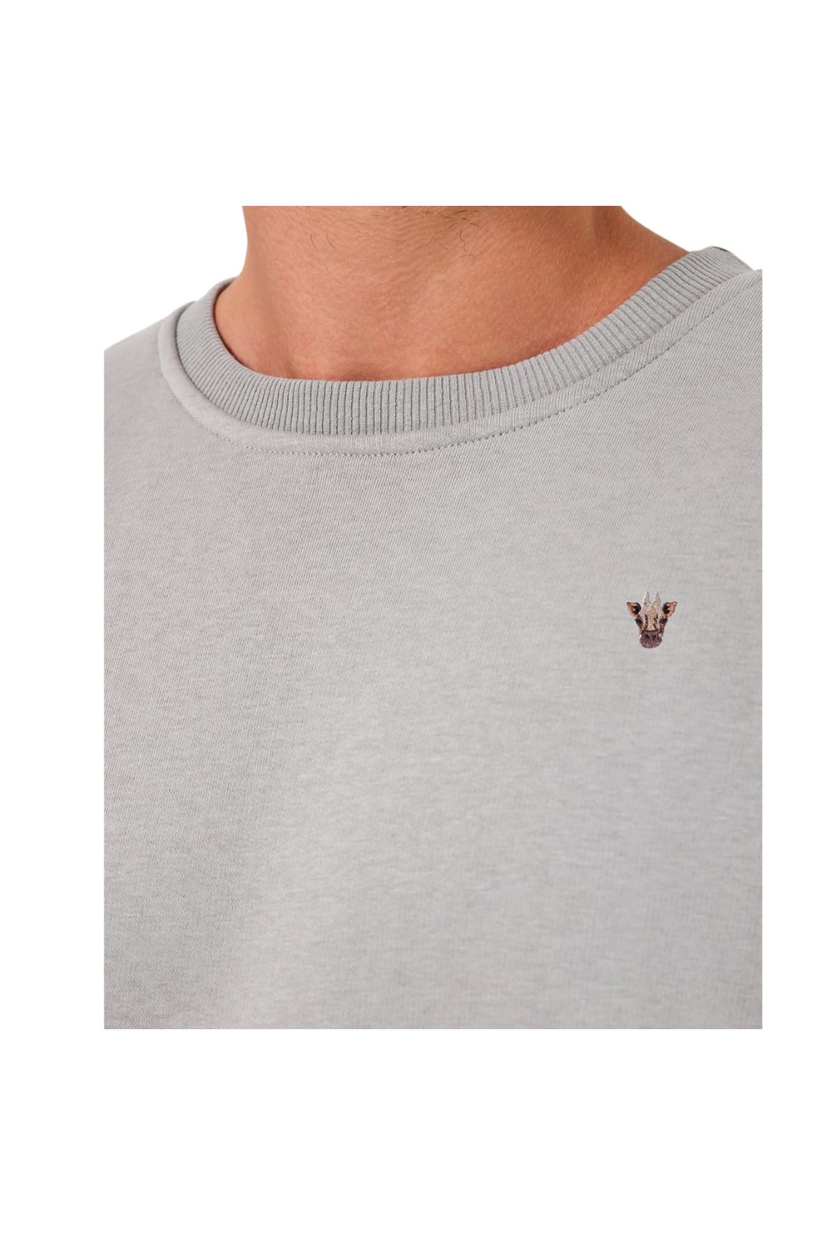 ChapellaSocks Zürafa Desen Nakışlı Unisex Sweatshirt- %100 Pamuk ve Rahat!