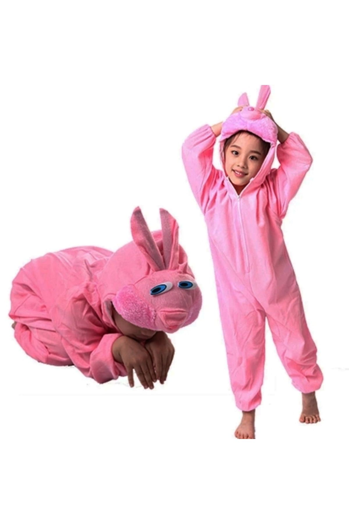 STOREMAX Çocuk Tavşan Kostümü Pembe Renk 2-3 Yaş 80 cm (5047)