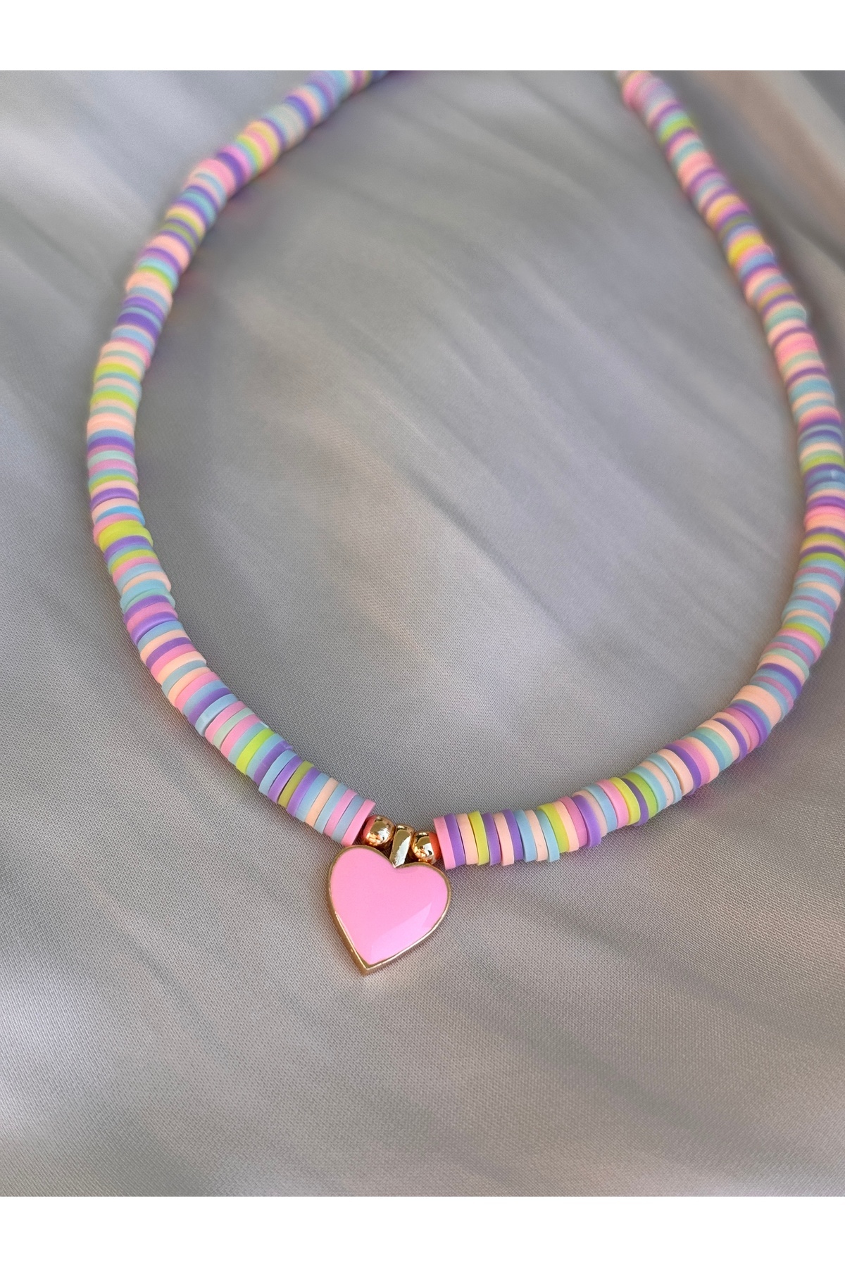 Miliva-Colorful Heart Children's Necklace |   Pink Heart Girl Necklace |   Children's Jewelry |   35cm 3