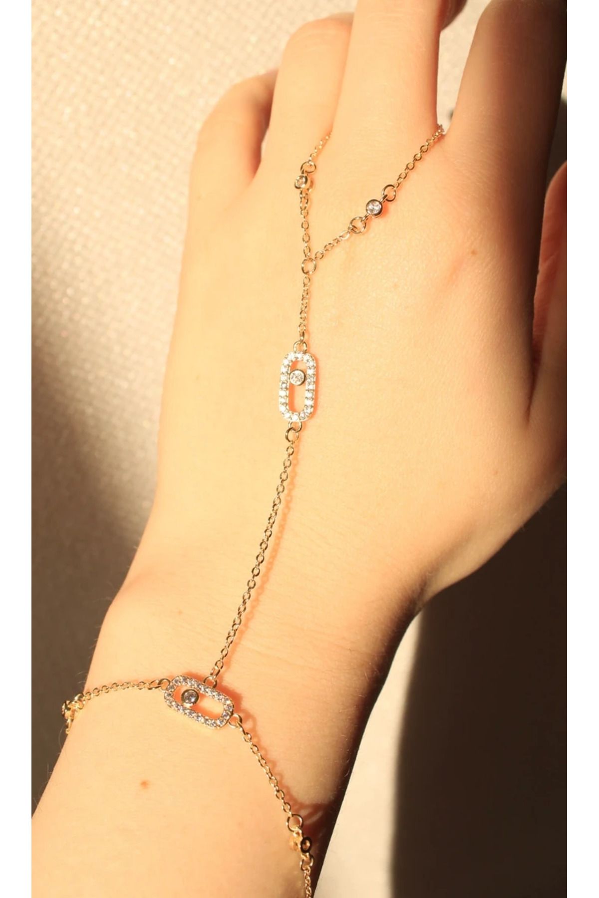 Harlofia Jewelry 14 Ayar Altın Kaplama Minimal Taşlı Şahmeran