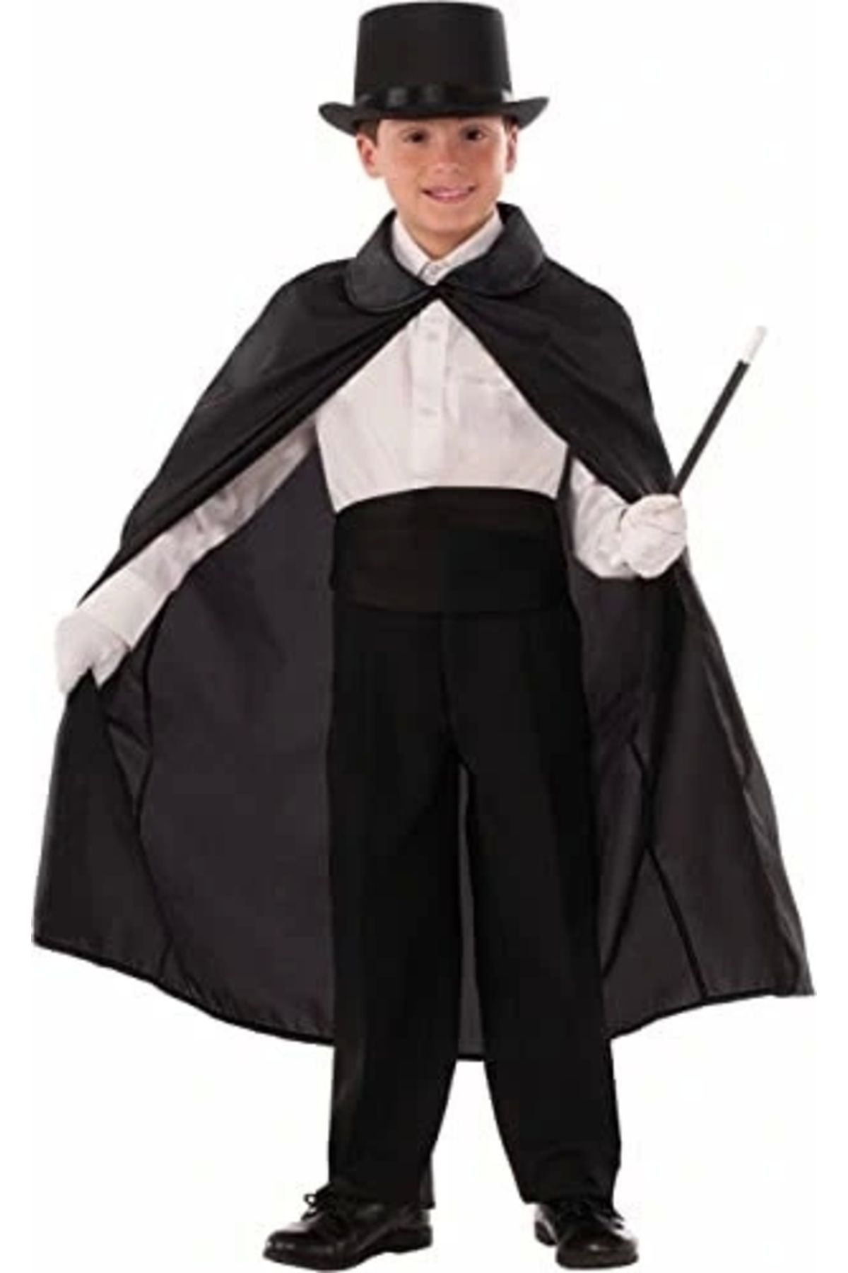 STOREMAX Sihirbaz Pelerini 90 cm ve Sihirbaz Şapkası Siyah Renk Çocuk Boy (5047)