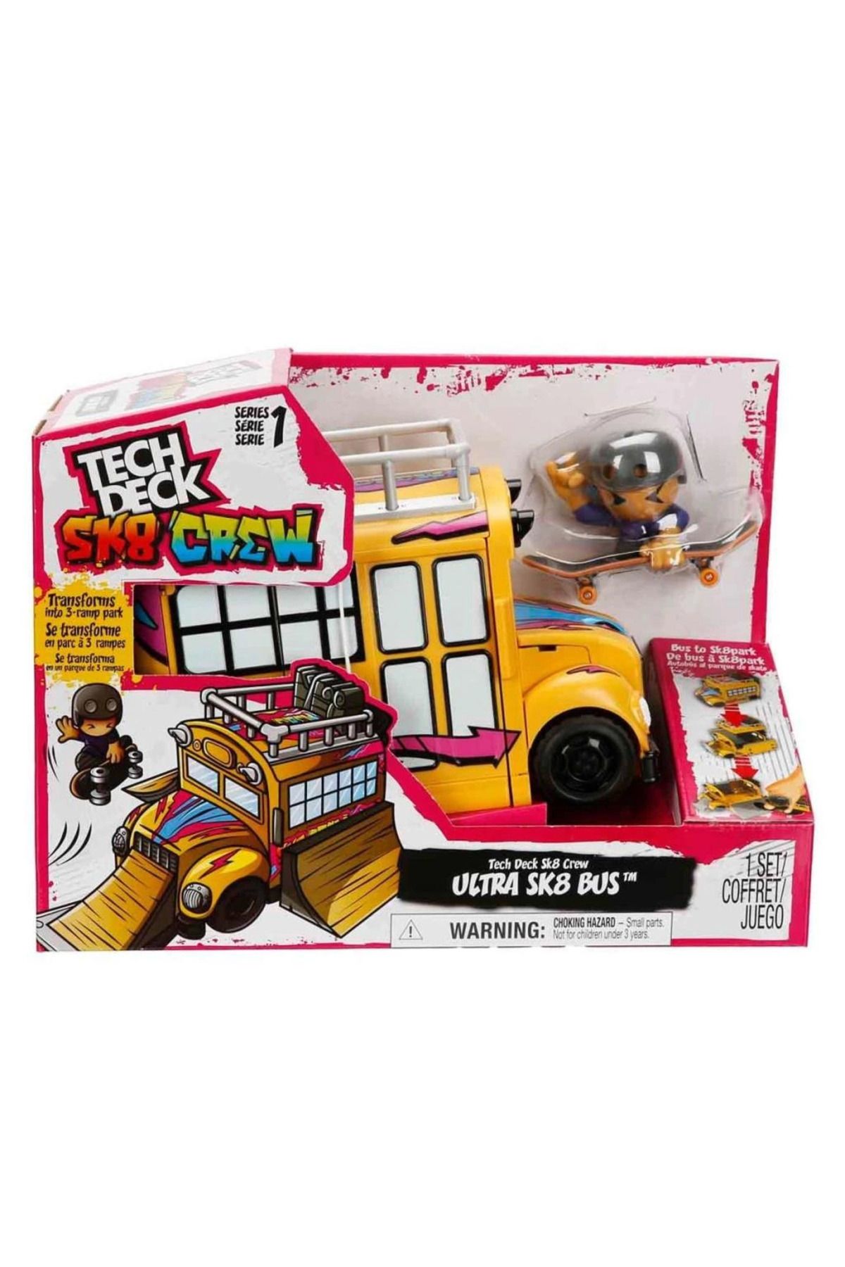 robotrend Tech Deck Sk8 Crew Oyun Seti, Çocuklar İçin Eğlenceli Kaykay Oyun Seti