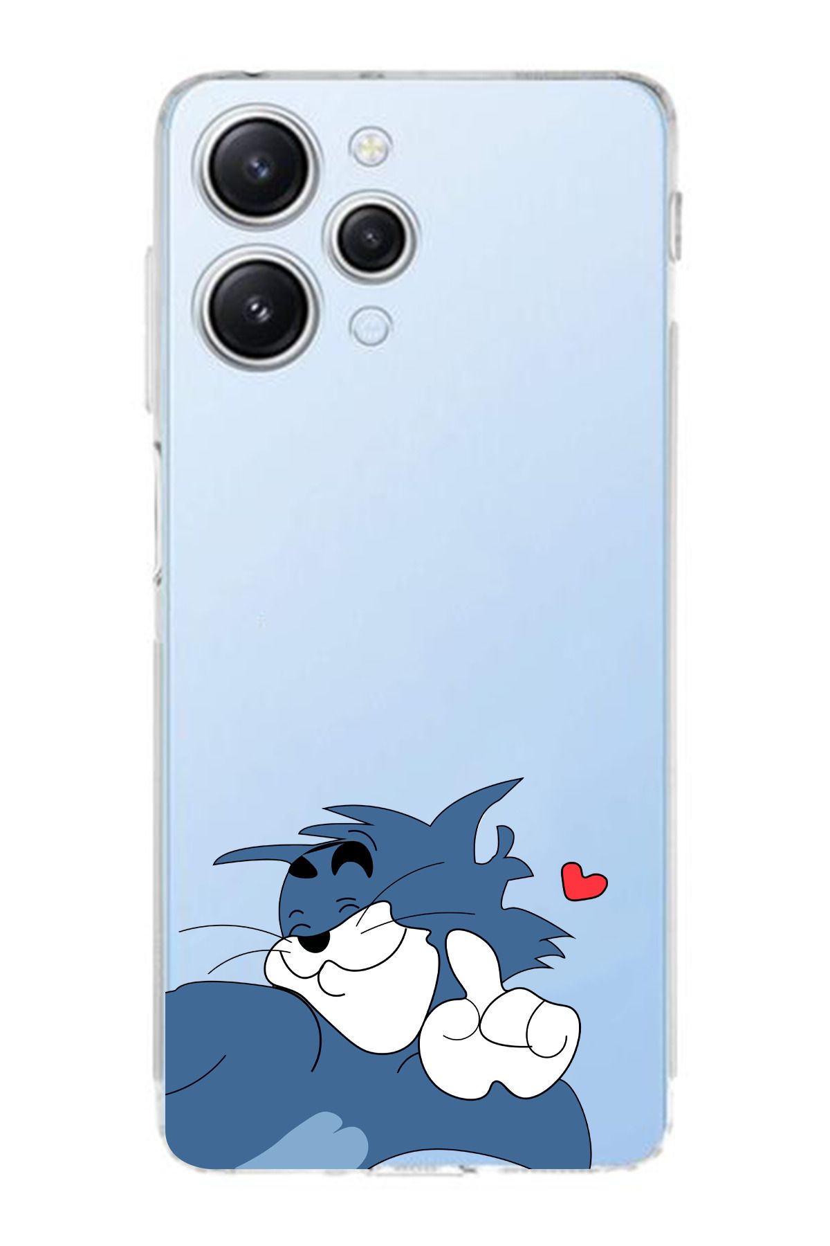 moonset Xiaomi Redmi 12 Uyumlu Tom Tasarımlı Baskılı Şeffaf Telefon Kılıfı