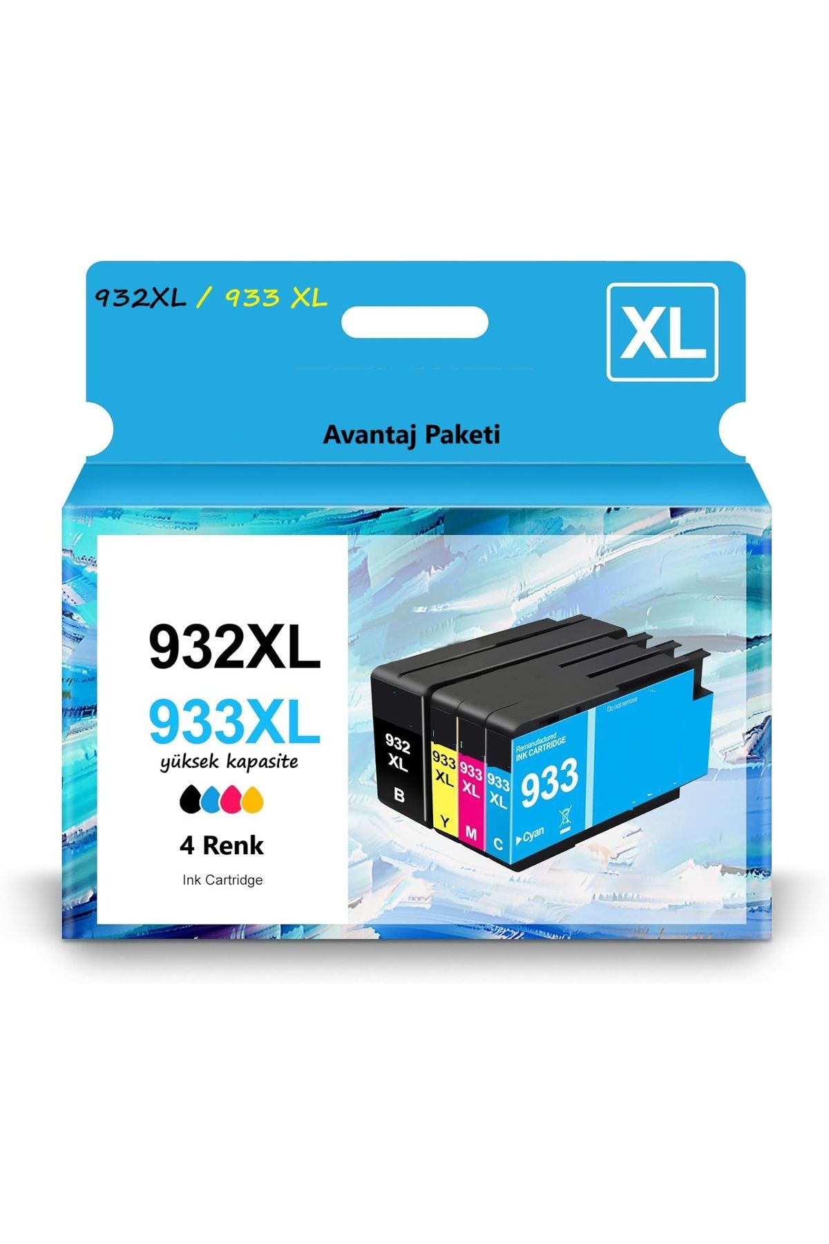 TecHarbor Hp Officejet 6600 uyumlu 932XL/933XL 4 Renk Muadil Kartuş Seti