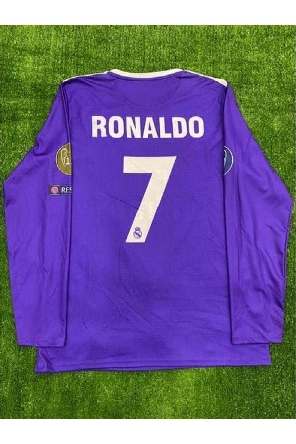 Lion Spor R'eal M'adrid 2017 Cardiff Finali Efsane C'ristiano R'onaldo Mor Uzun Kollu Forması