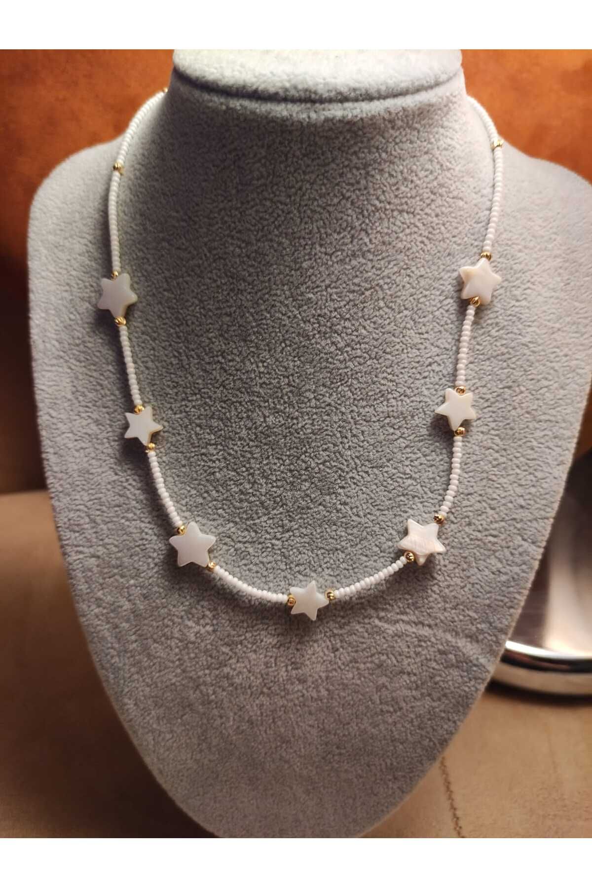 MODA Hand Made El Emeği Kadın ve Kum Boncuklu Kolye
