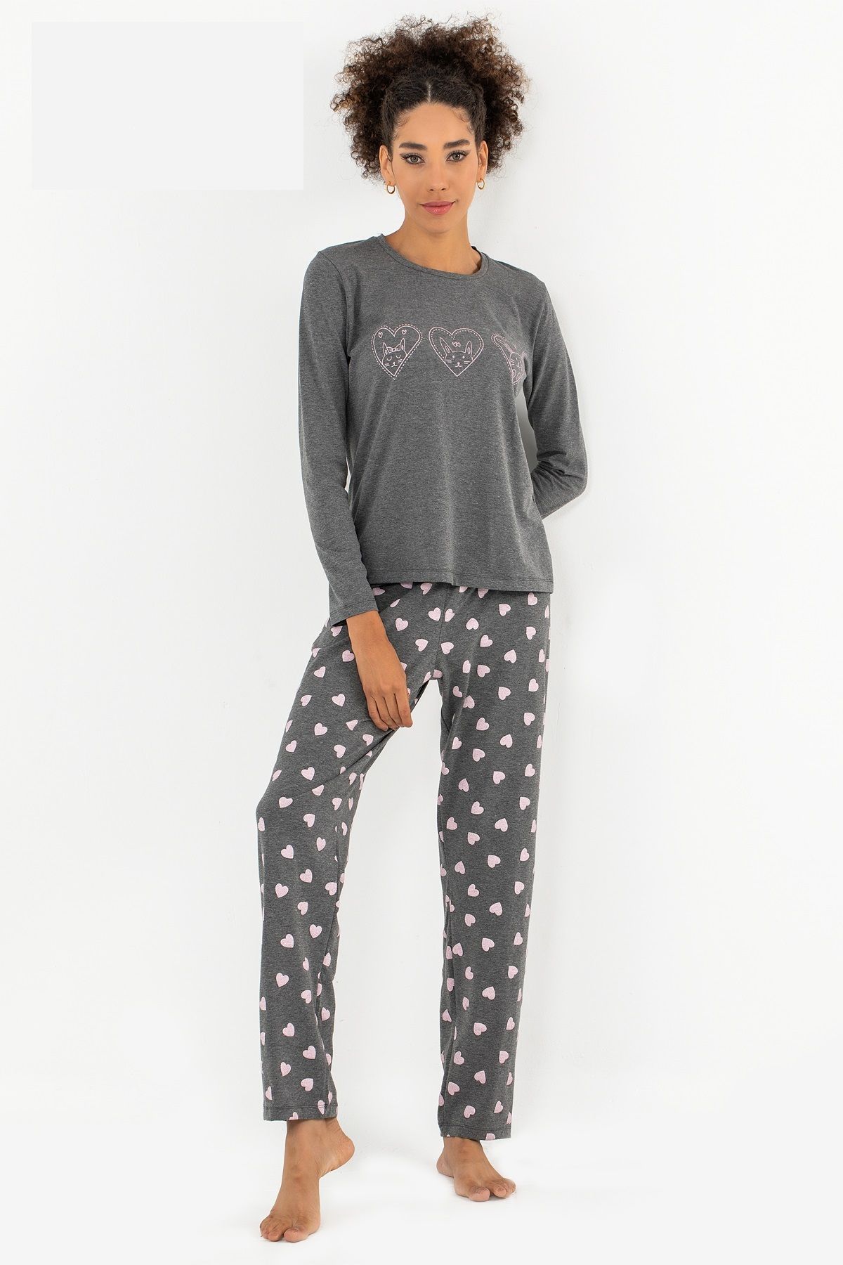 Arwenfantasy Kalp Desenli Pijama Takımı
