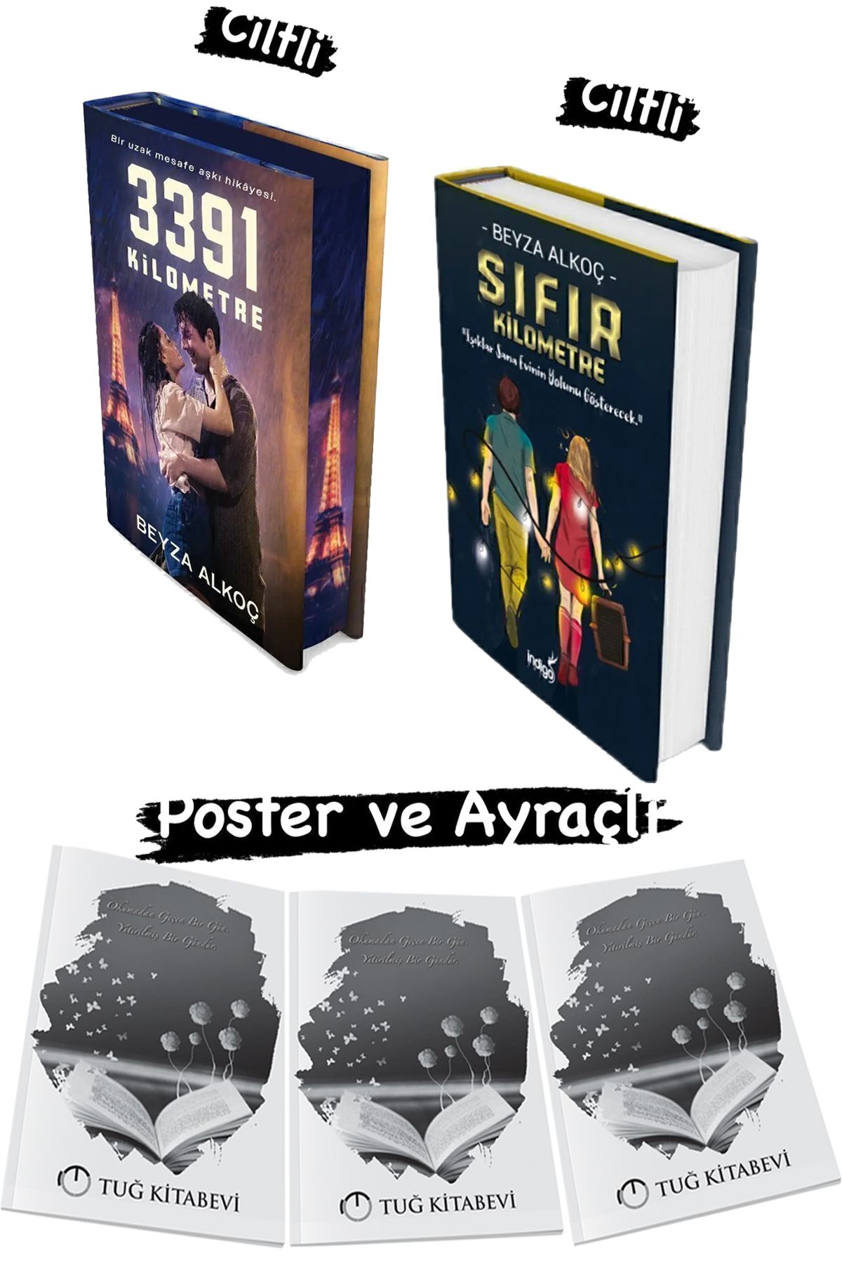 İndigo Kitap 3391 Kilometre Film ve Sıfır Kilometre Set CİLTLİ Poster ve Ayraçlı Beyza Alkoç + Hediyeli