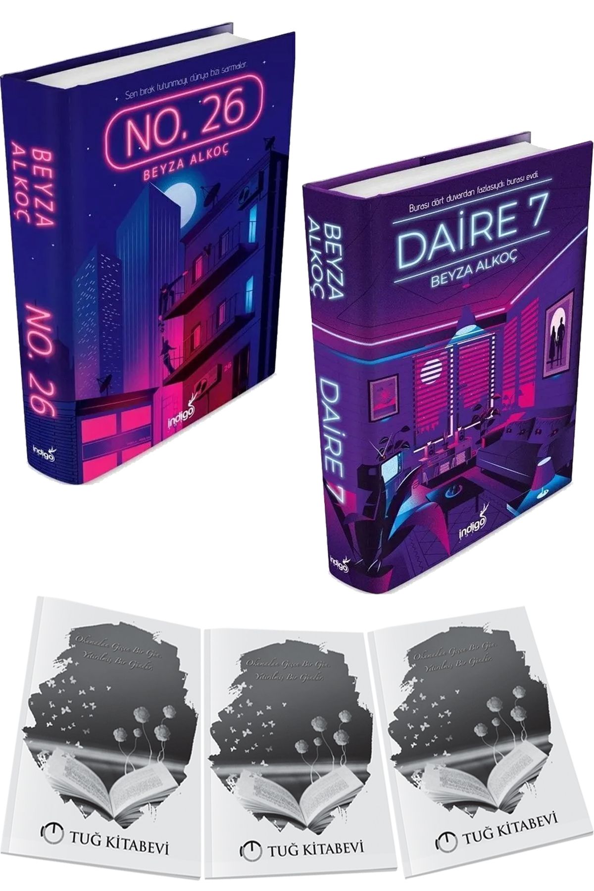 İndigo Kitap Daire 7 - No 26 Ciltli 2 Kitap Set Beyza Alkoç + Hediyeli