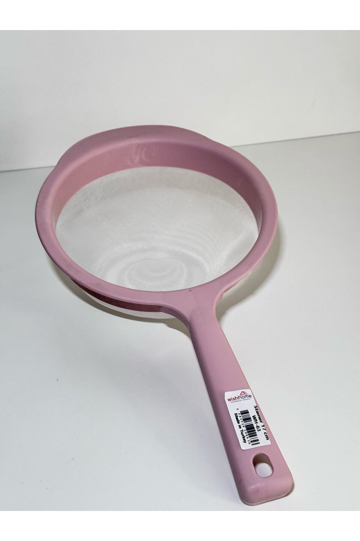 HomeFuture Un Süzgeci Plastik Saplı Süzgeç Bakliyat Un Şeker Süzgeci - Pembe