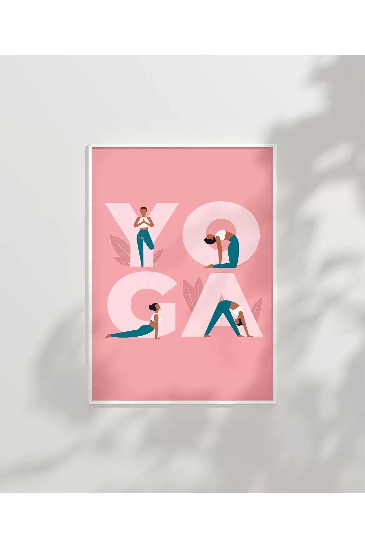 VOGLOO Çerçevesiz Poster Y harfinden Z’ye Yoga