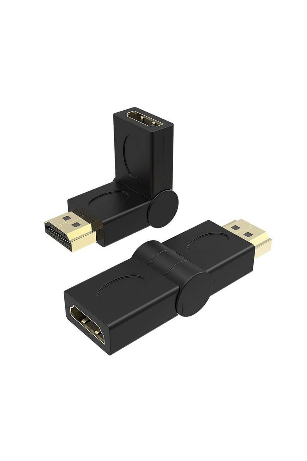 Derwell Hdmi Uzatma - Hdmi 90 180 270 Derece Dirsek Oynar Başlıklı Dişi Erkek 4K 3D Erkek Dişi Adaptör