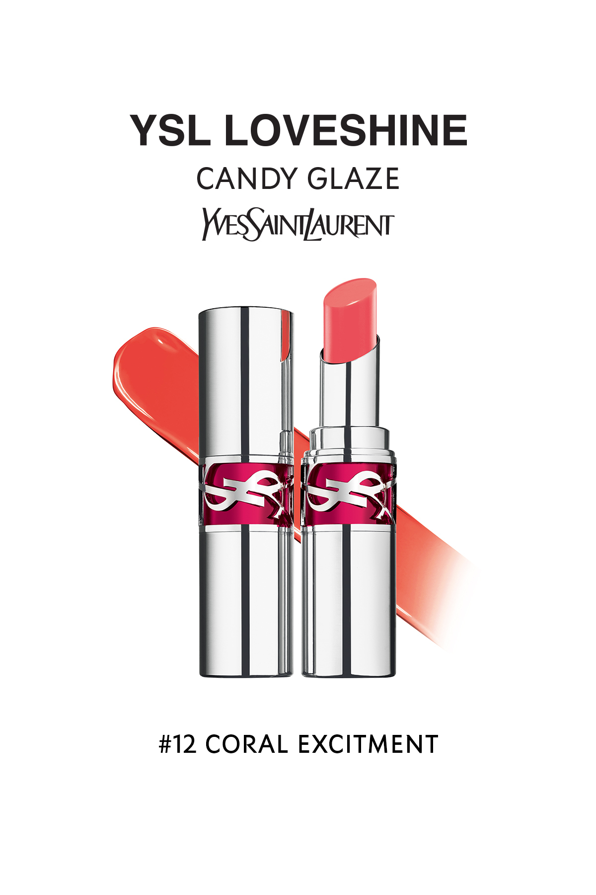 رژ لب براق کننده لووشاین مدل Candy Glaze شماره 12 Coral Excitement 4935421761833
