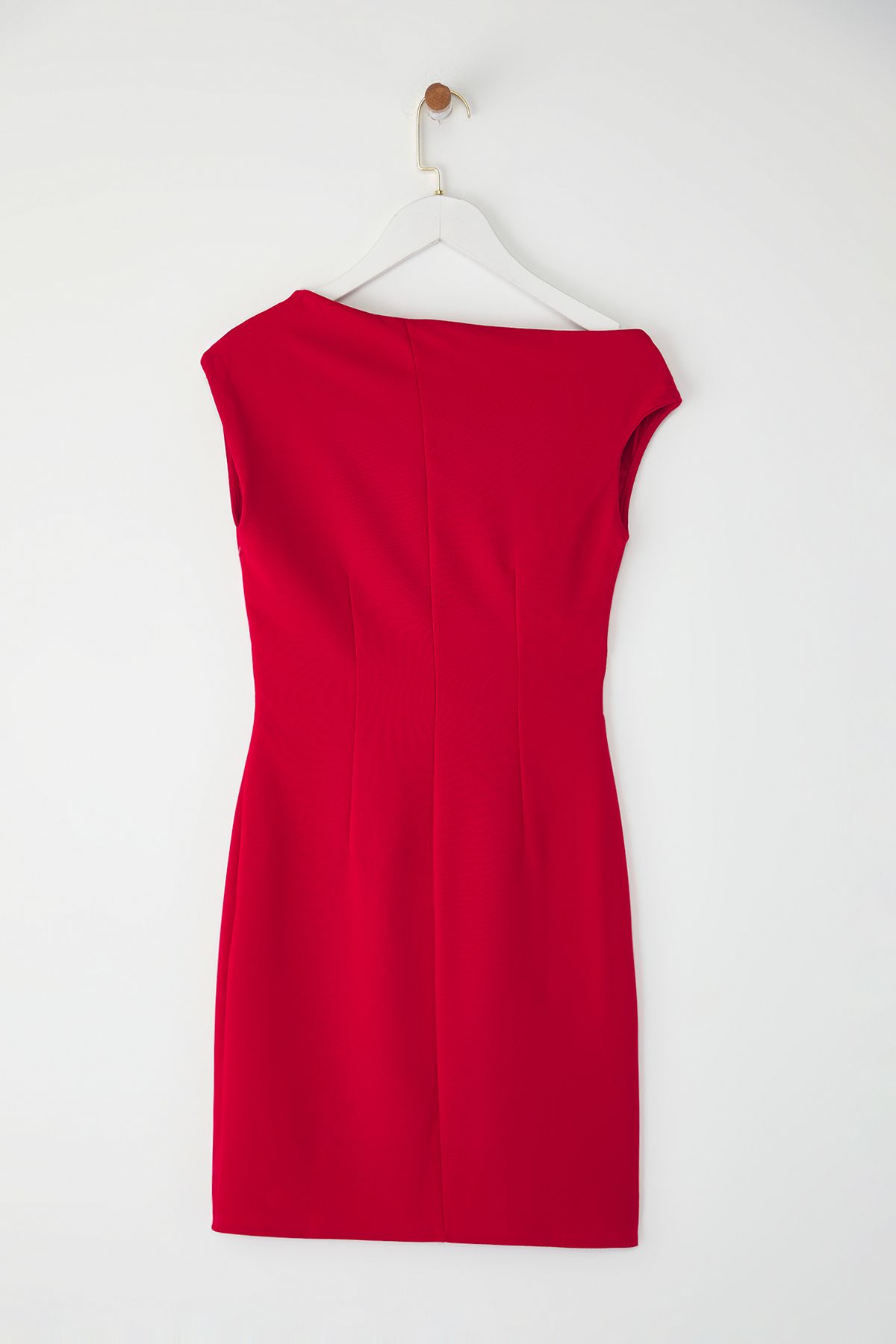 Trendyol Collection-Rotes, figurbetontes Mini-Webkleid TWOSS25EL00766 TWOSS25EL00766 6