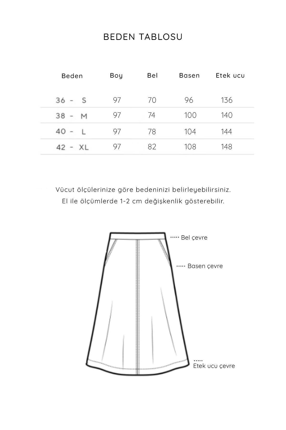 praye  Çapraz Kesim Denim Etek Antrasit - Görsel 5