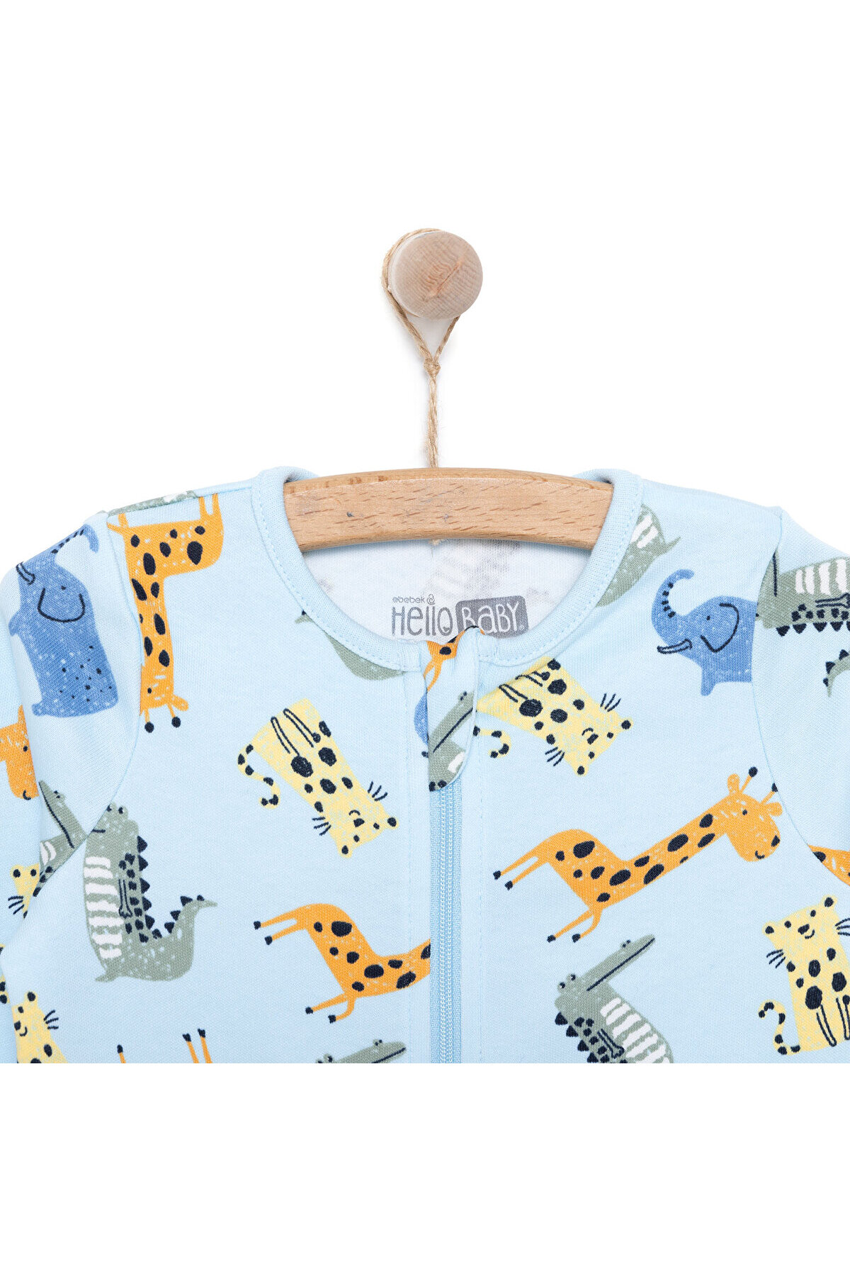 ebebek Hello Baby HelloBaby Yenidoğan Erkek Patikli Tulum Erkek Bebek fotoğrafı 3 (önizleme)