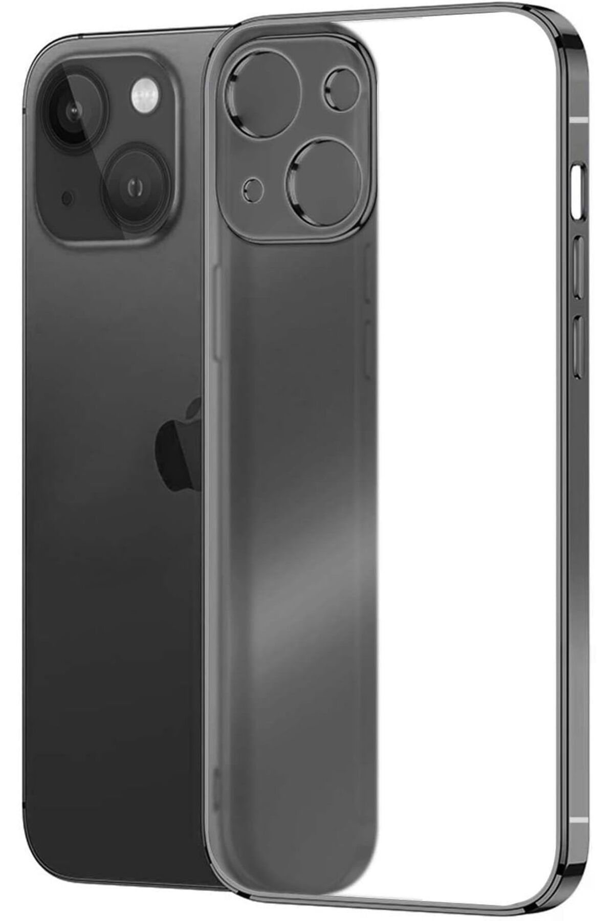 STOREMAX htpshopmx iPhone 13 için Kılıf Square Matte Plating Siyah [iPhone 13 ile Uyumlu Kılıf - Siyah]