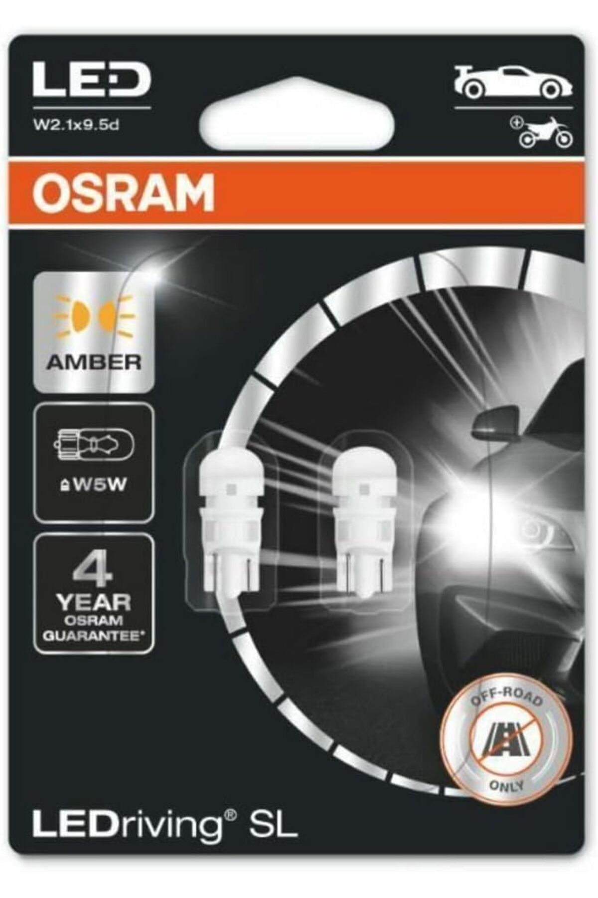 STOREMAX buystoremx T10 LED Turuncu Dipsiz WY5W Park ve Sinyal Ampülü 4 Yıl Garantili 2827-02B newstar 105