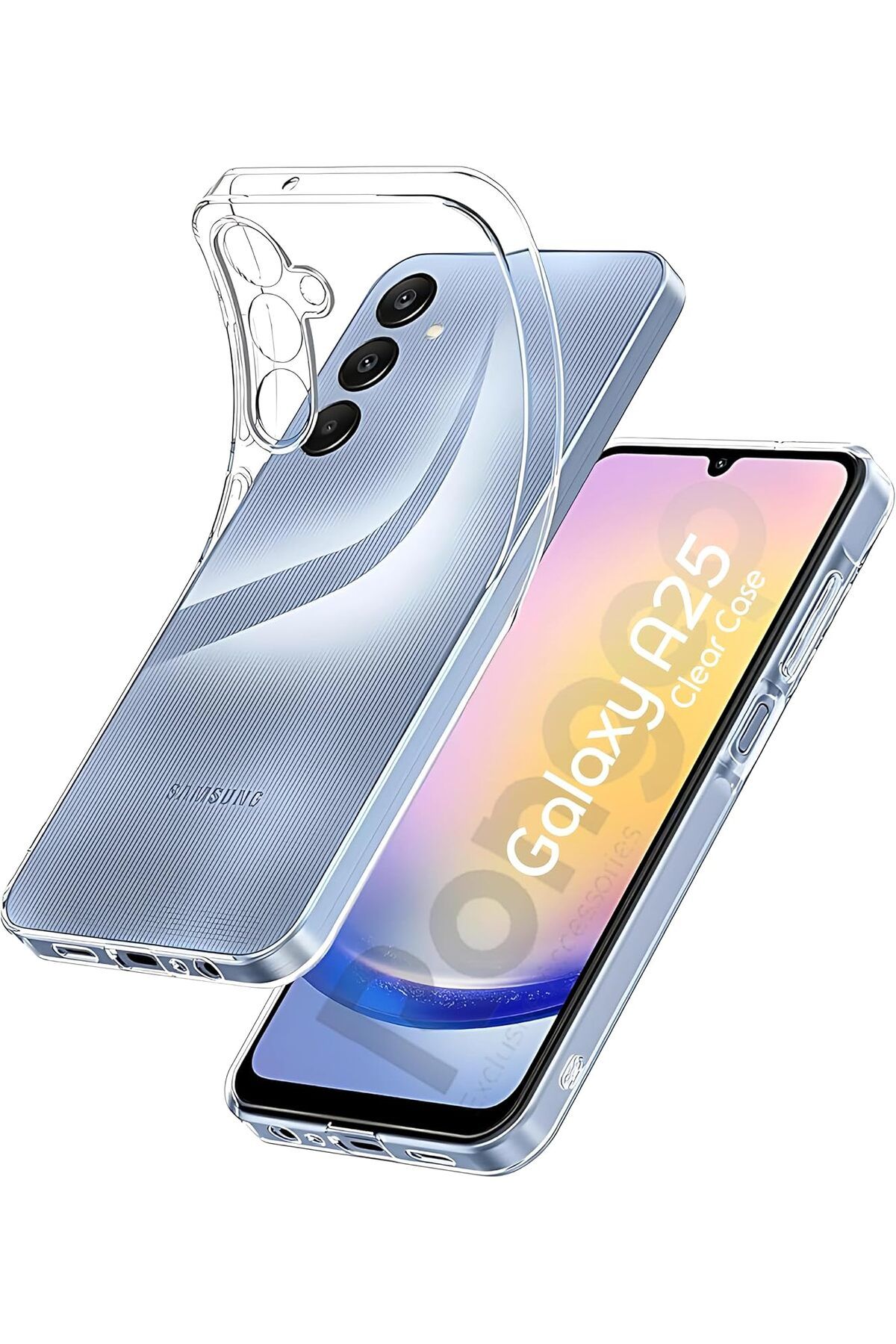 STOREMAX daliashops Galaxy A25 İçin Şeffaf TPU Silikon Kılıf Kamera Yükseltili Esnek ve Hafif Tasarıml