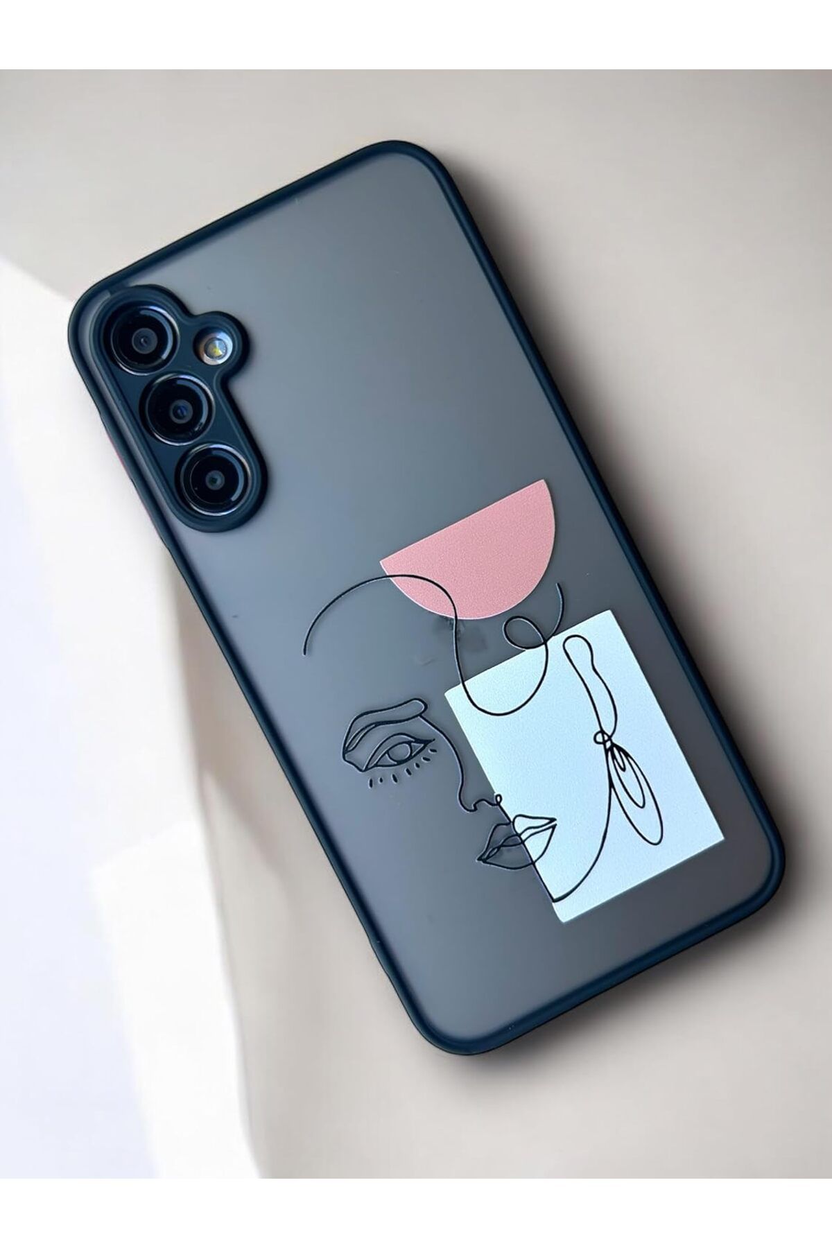 STOREMAX dlshop Galaxy S23 FE Uyumlu Women Art Desenli Kamera Korumalı Mat Transparan Plastik Arka Kapak Tpu