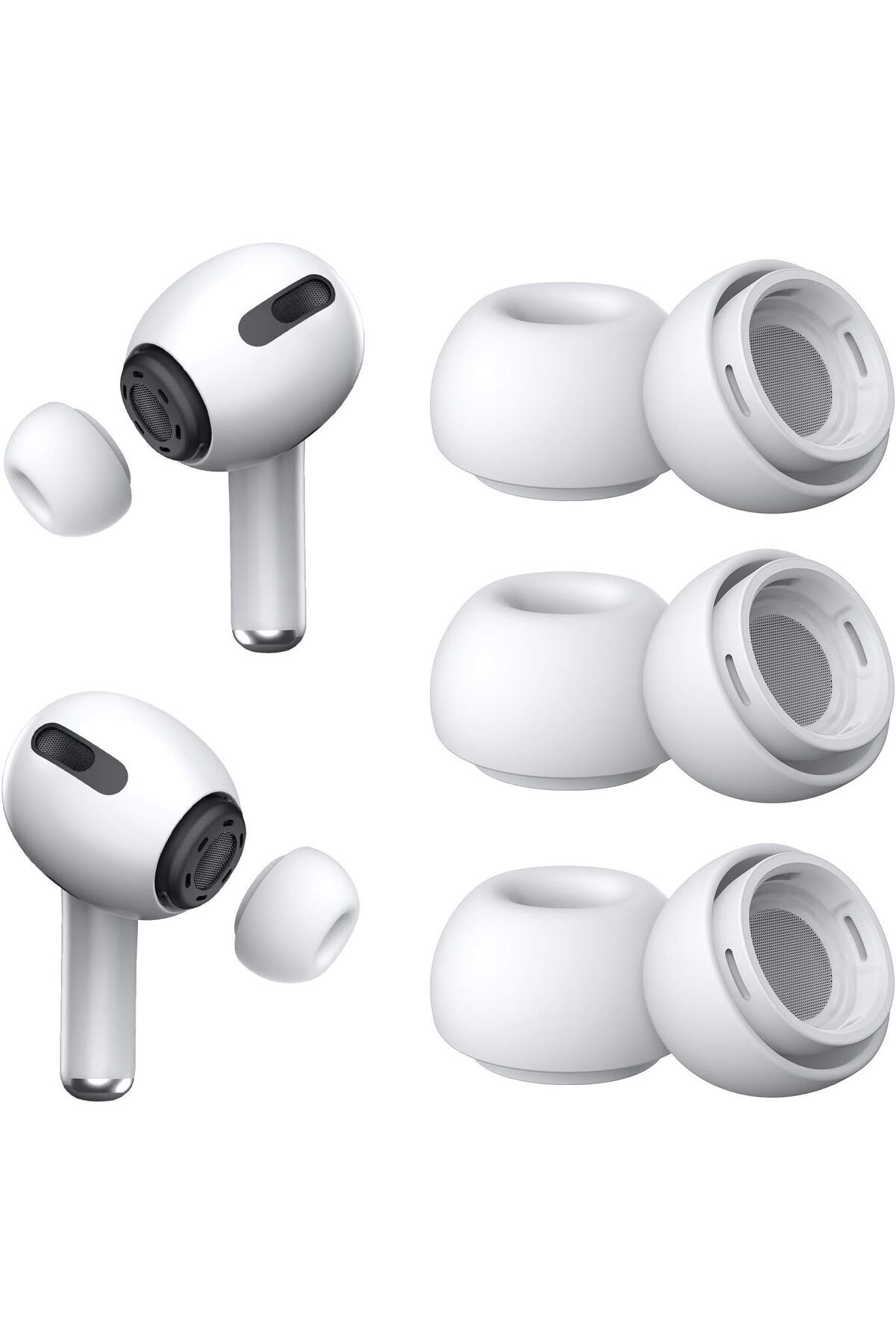 STOREMAX nffashopm Airpods Pro ve Airpods Pro 2 için Kulağa Tam Oturan ve Kulaktan Düşmeyen Ses izolasyon