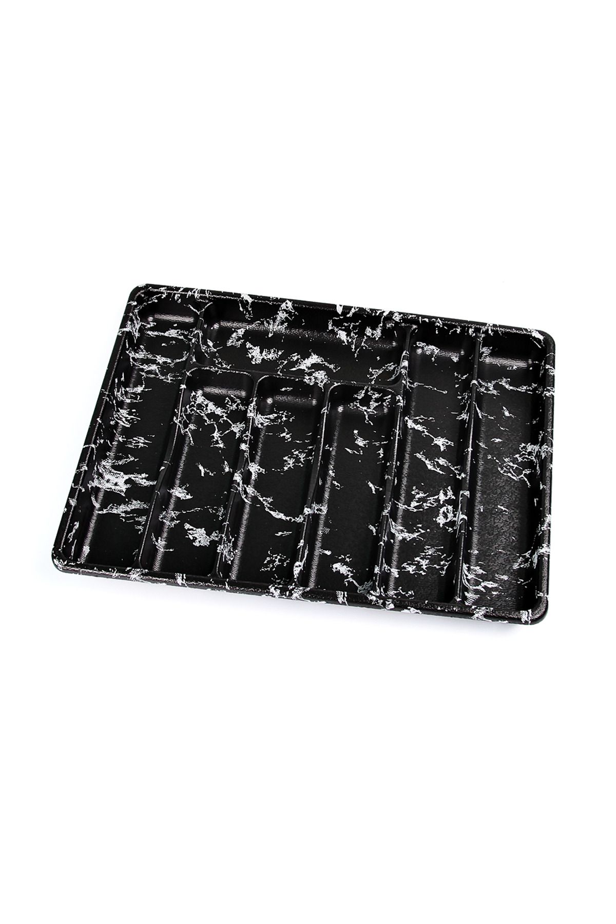 STOREMAX lbstorex BÜYÜK - SİYAH - 7 BÖLMELİ ÇEKMECE İÇİ KAŞIKLIK 50X37CM Newdsng 1116818