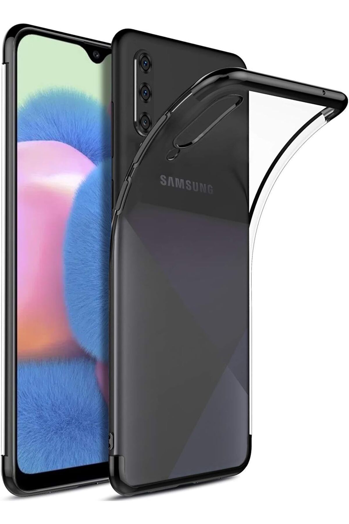 STOREMAX glpzr Galaxy A30s Kılıf Skyfall Transparent Clear Siyah trendybuy 1109110