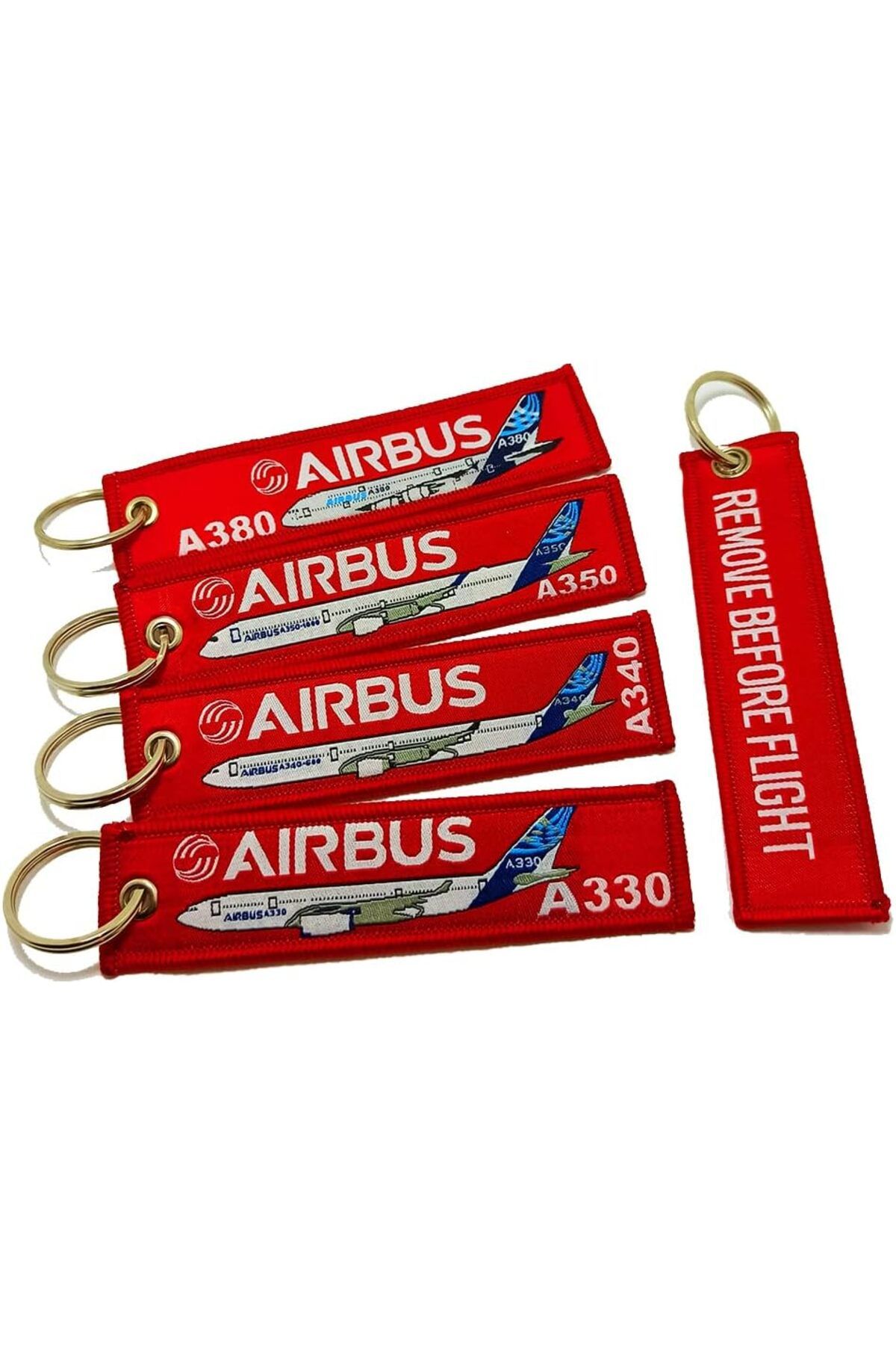 STOREMAX A380 A350 A340 A330 Remove Before Flight Anahtarlık 4 lü Set