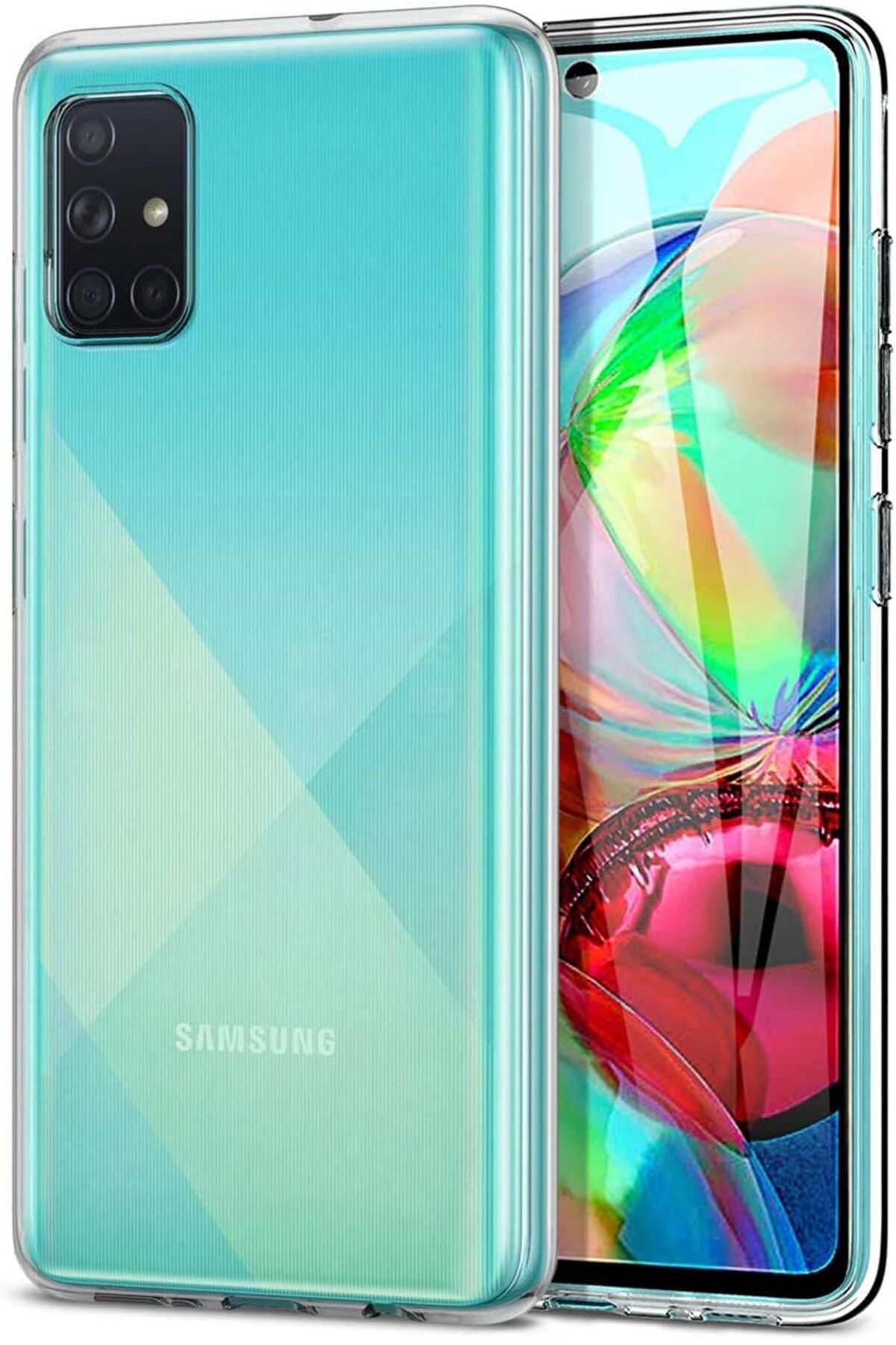 STOREMAX glpzr Galaxy A71 için Kılıf Transparent Soft Beyaz [Galaxy A71 ile Uyumlu Kılıf - Beyaz] trendy