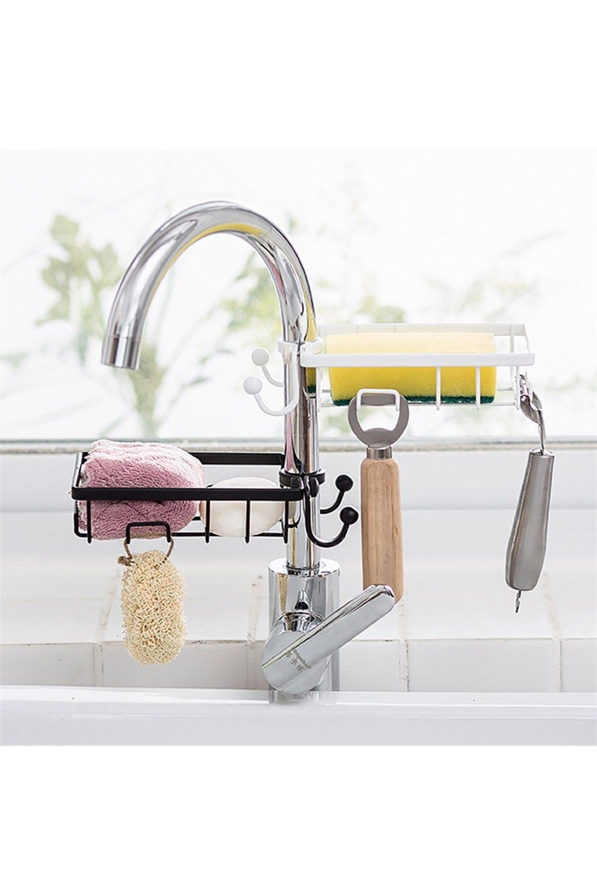 STOREMAX buymxx Paslanmaz Çelik Mutfak Banyo Musluğuna Sabitlenebilir Sabunluk desiny 1082424
