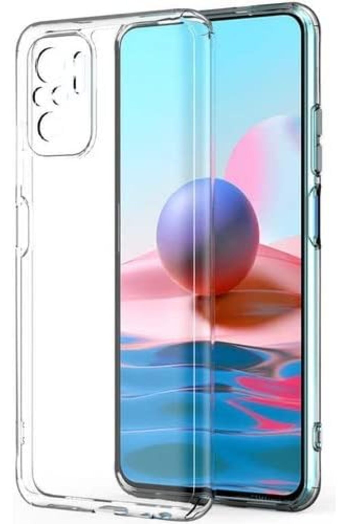 STOREMAX nffashopm Trend Xiaomi Redmi Note 10S Şeffaf Kılıf Kamera Korumalı Süper Silikon storestarx 105