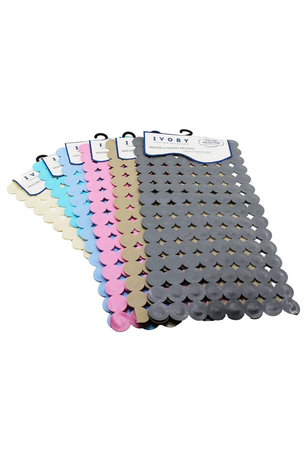 STOREMAX ysstorex DÜZ - MAT RENKLİ - 120 VAKUMLU KAYDIRMAZ BANYO KÜVET PASPASI 35X67CM StarColxlection 6