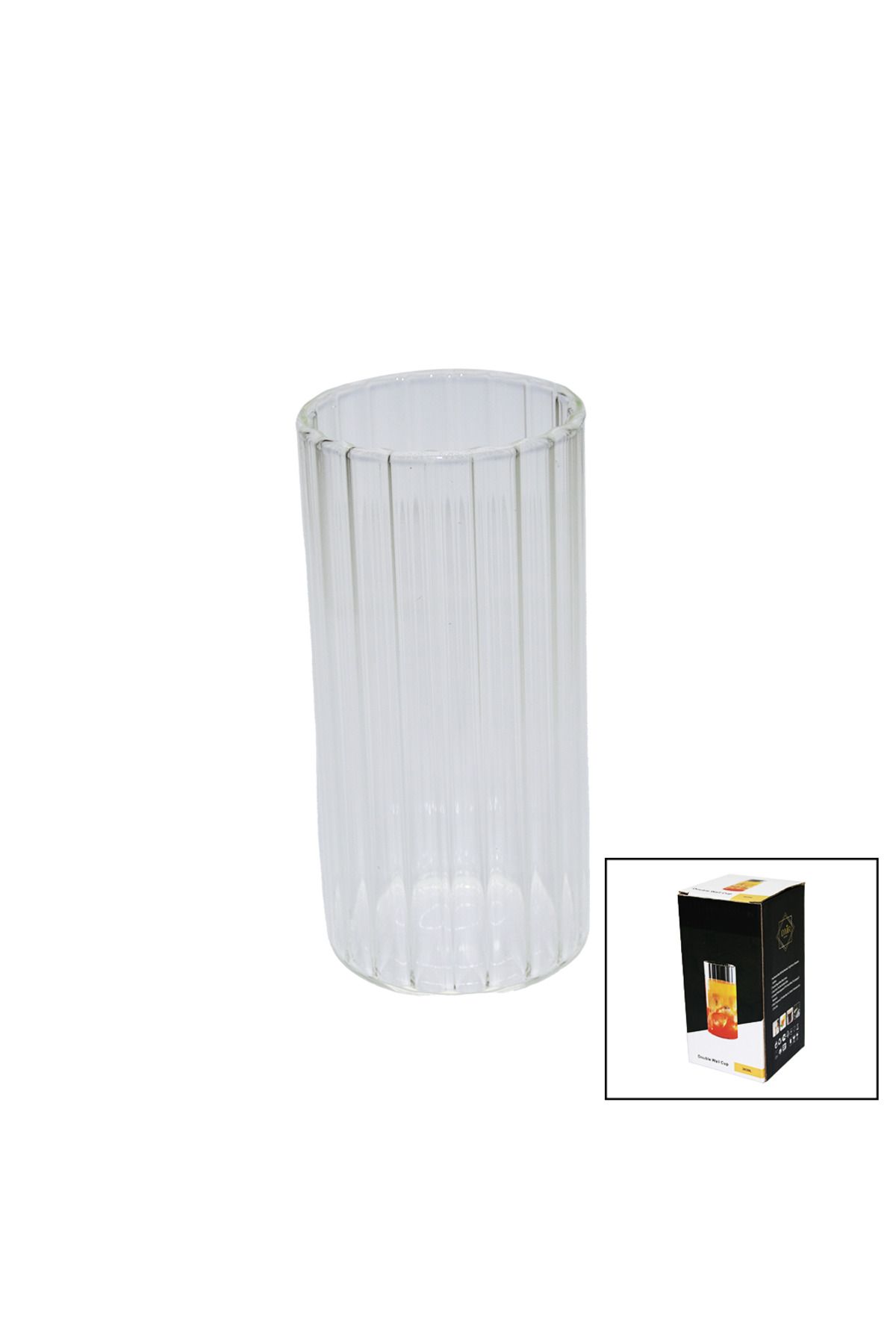 STOREMAX lbstorex ÇİZGİLİ - UZUN CAM BARDAK 360ML KAHVE - SUNUM - MEŞRUBAT Newdsng 1116818