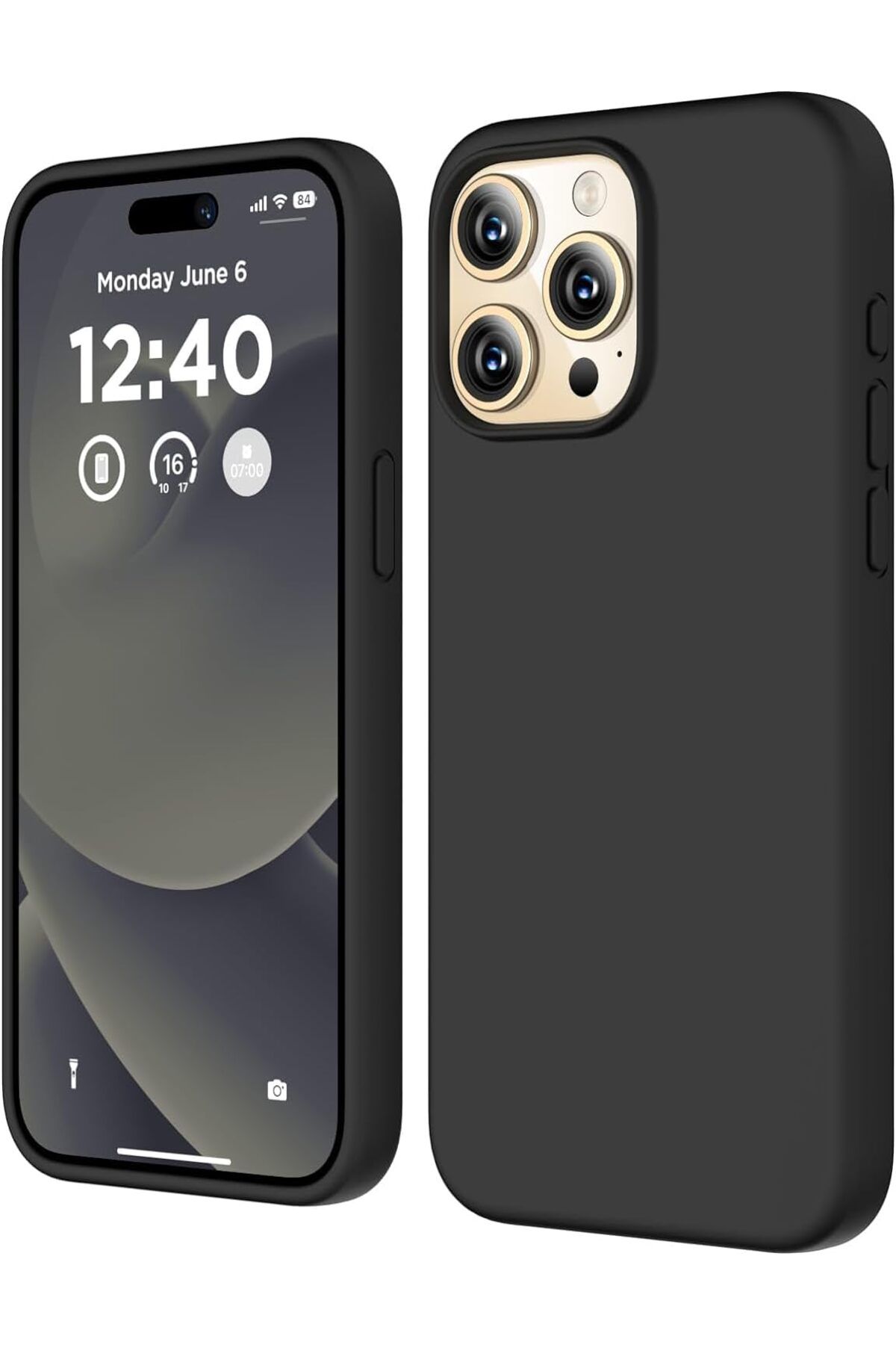 STOREMAX cmllashop iPhone 15 Pro Max Kılıf 6.7 ile Uyumlu, İnce Sıvı Silikon 3 Katmanlı Tam Kaplamalı