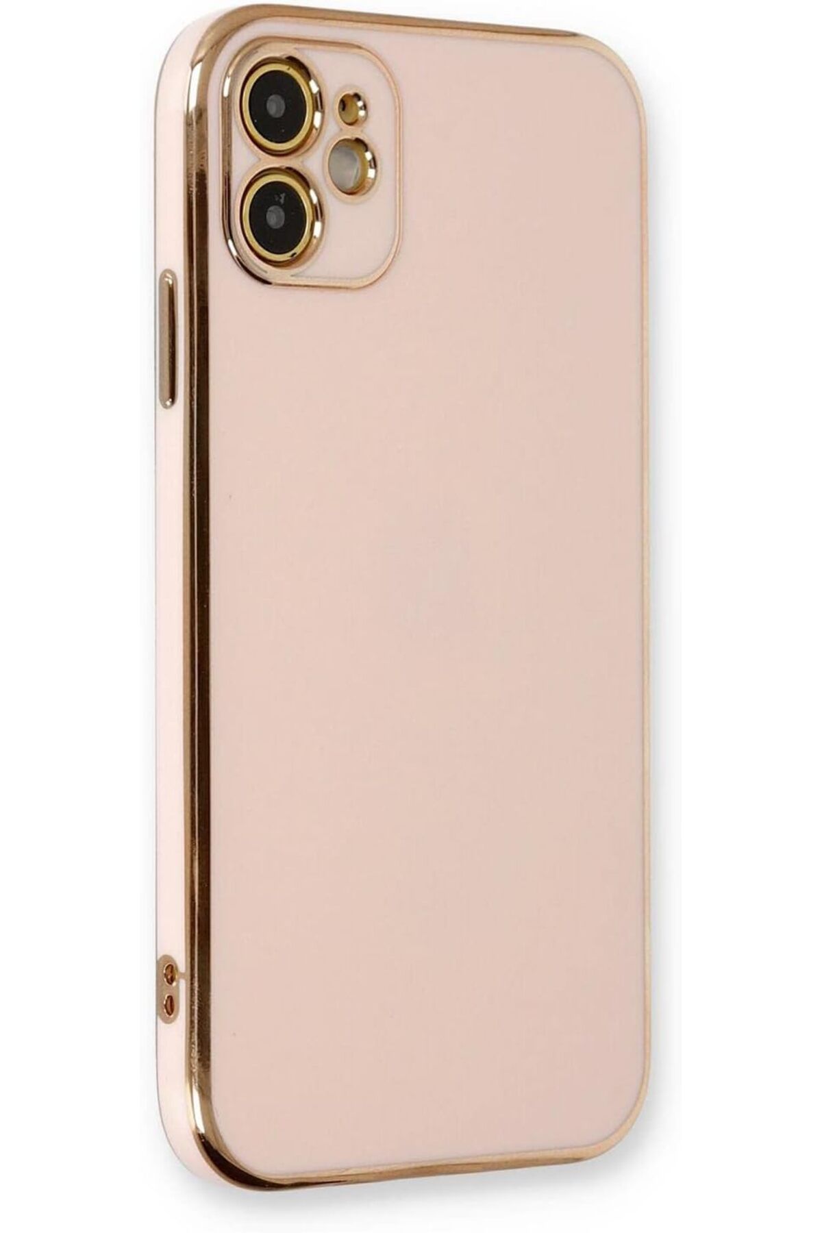 STOREMAX lbstorex iPhone 12 için Kılıf Olive Plated Pembe [iPhone 12 ile Uyumlu Kılıf - Pembe] Newdsng 1