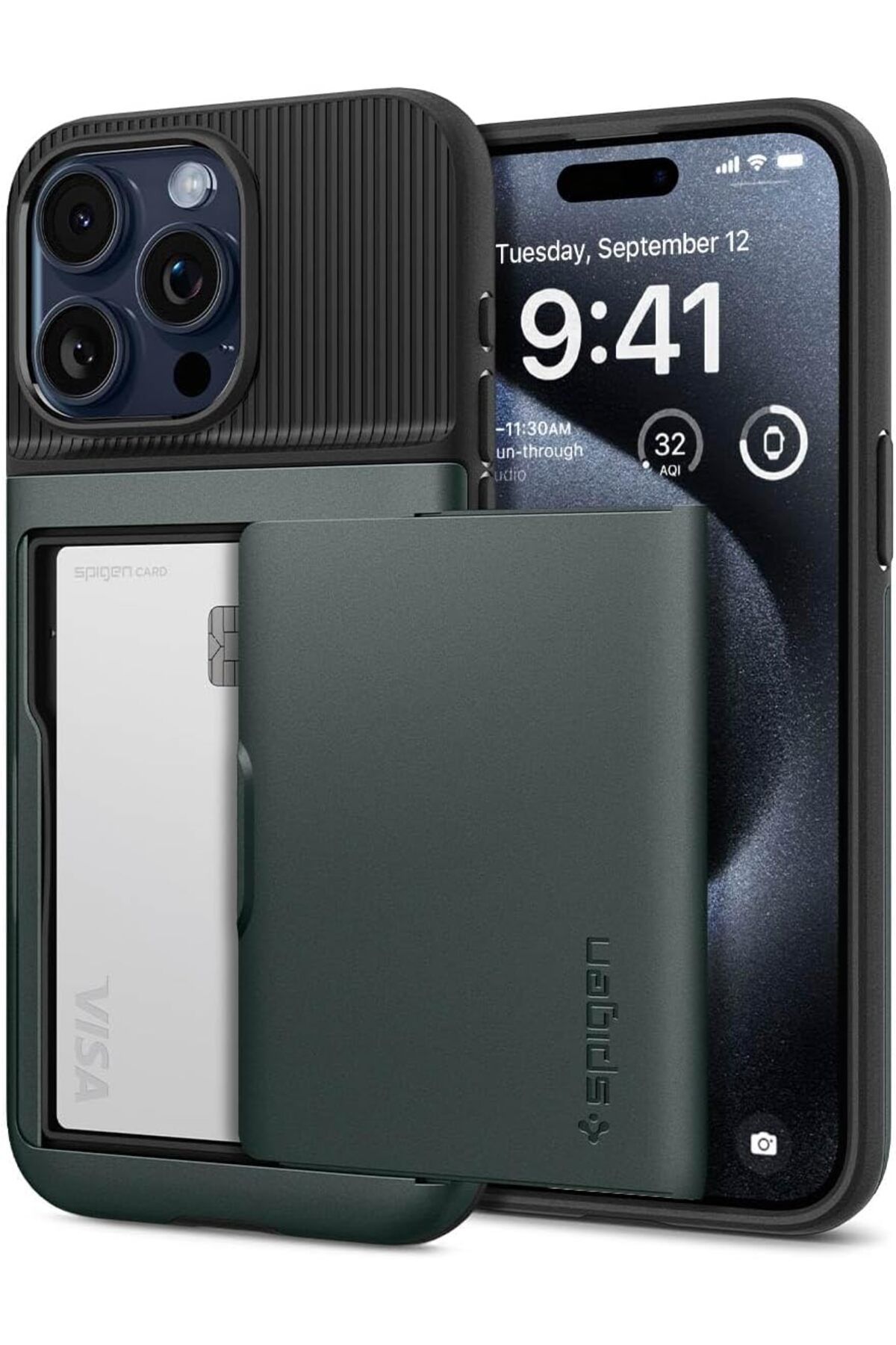 STOREMAX htpshopmx iPhone 15 Pro Kılıf Slim Amor CS Abyss Green - ACS06731 str http 1092444