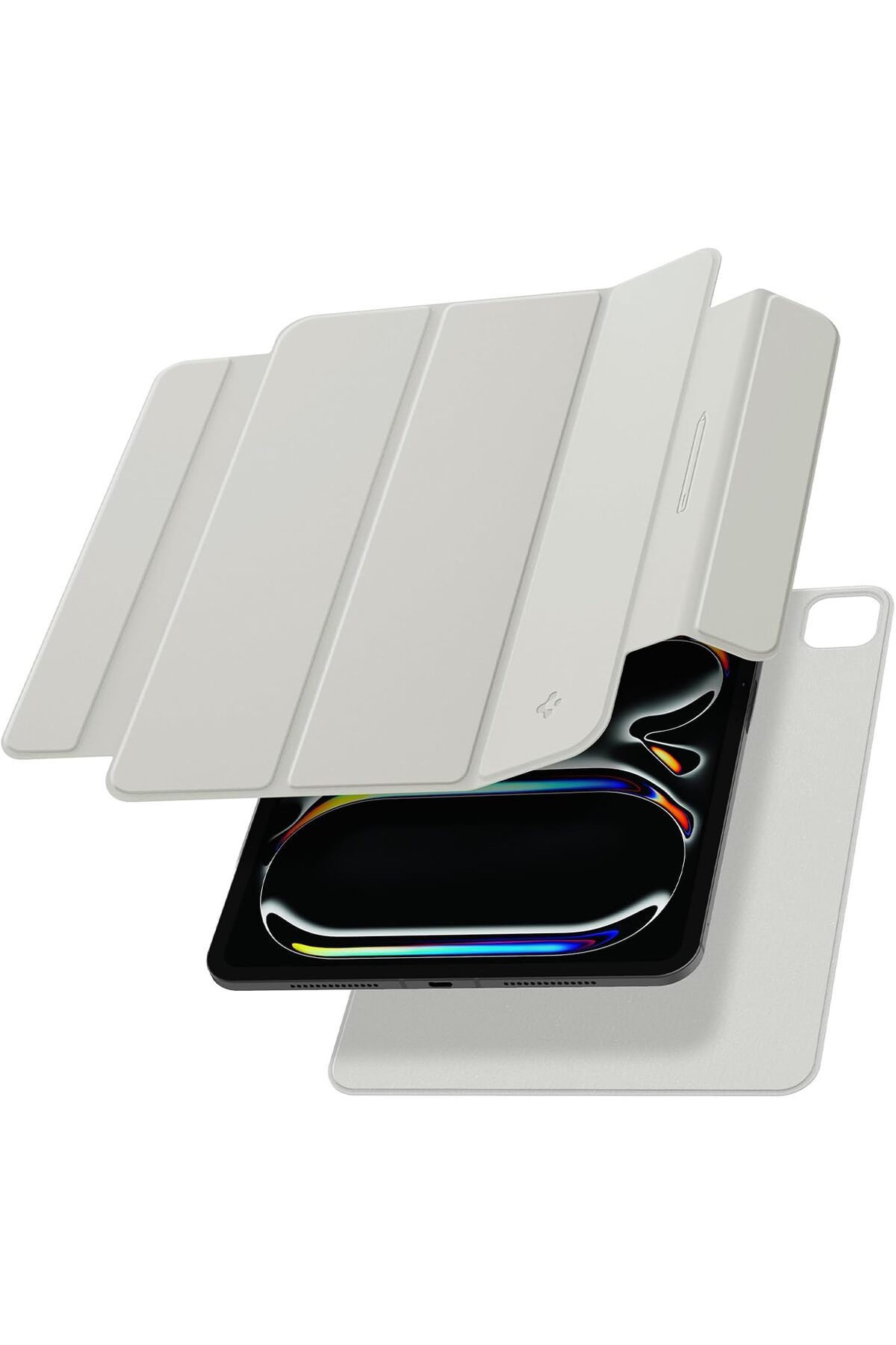STOREMAX nffashopm iPad Pro 13" (2024) Kılıf Air Skin Folio OneTap Metal Ring MagFit Gray - ACS06511 stores