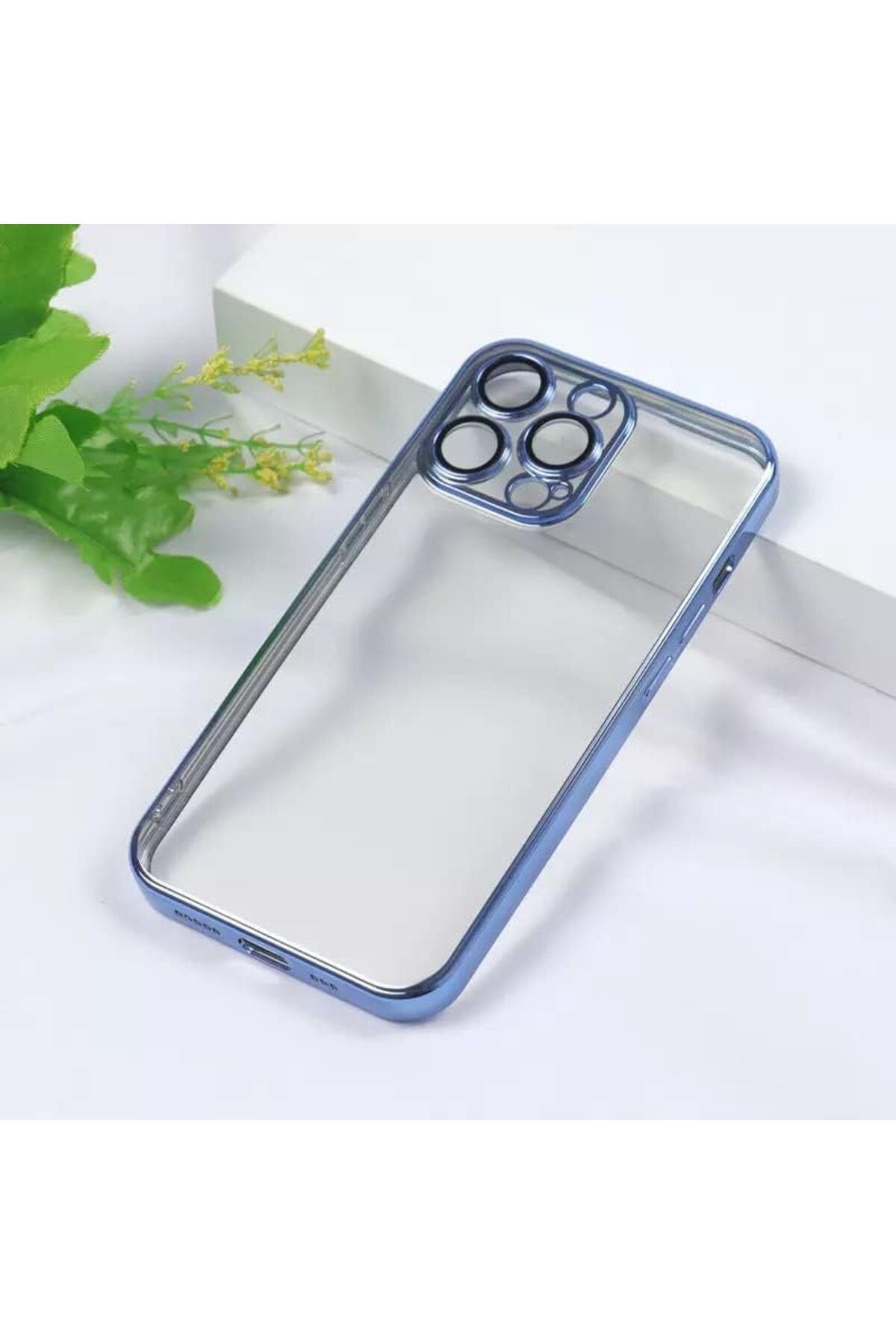 STOREMAX cmllashop iPhone 13 Pro uyumlu Kenarları Renkli Lazer Kamera Lens Korumalı Lüks Silikon Kılıf (
