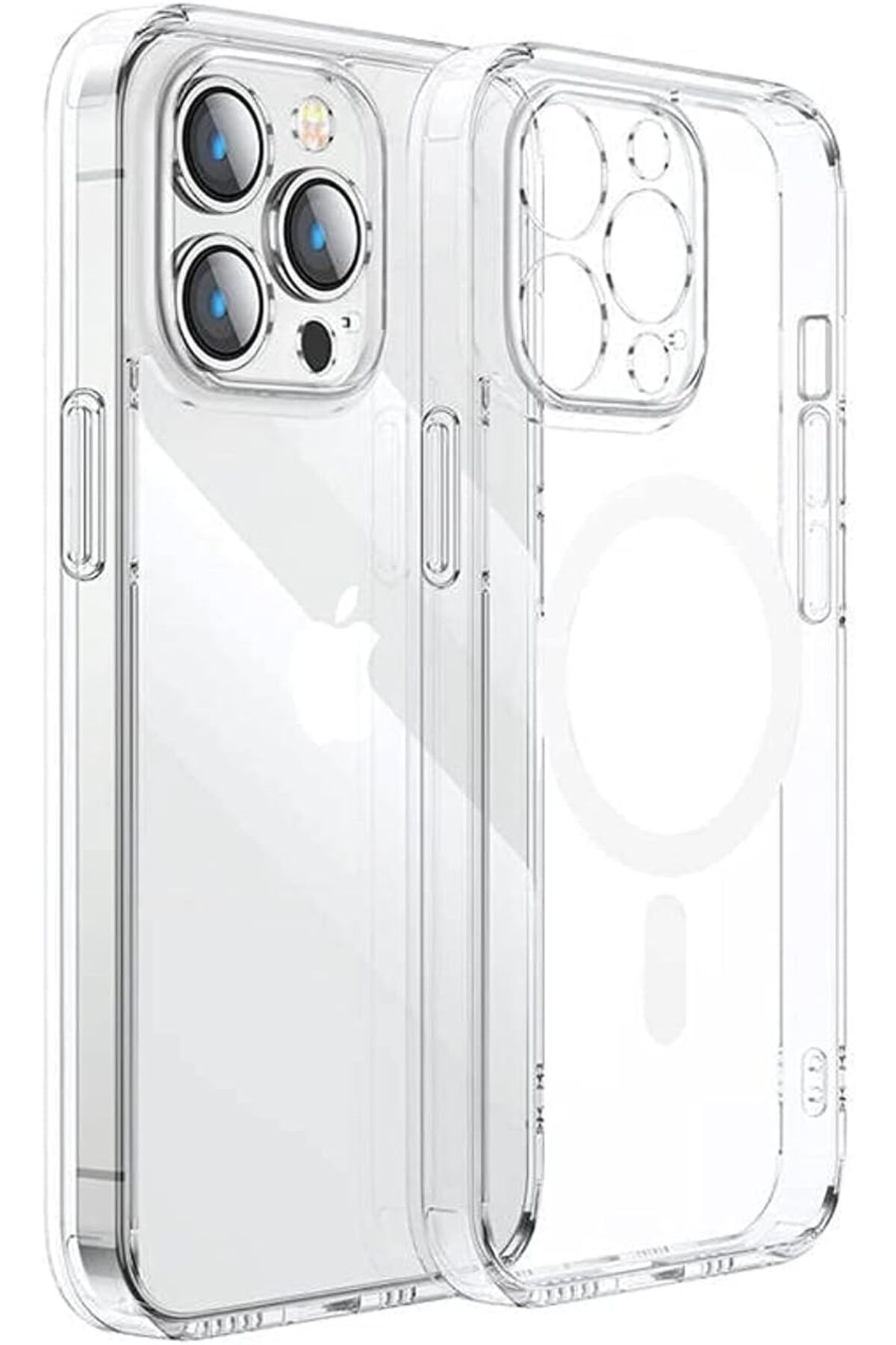 STOREMAX Jr-14D8 Manyetik Koruyucu Telefon Kılıfı uyumlu  Ip 14 Pro Max 6.7-Şeffaf