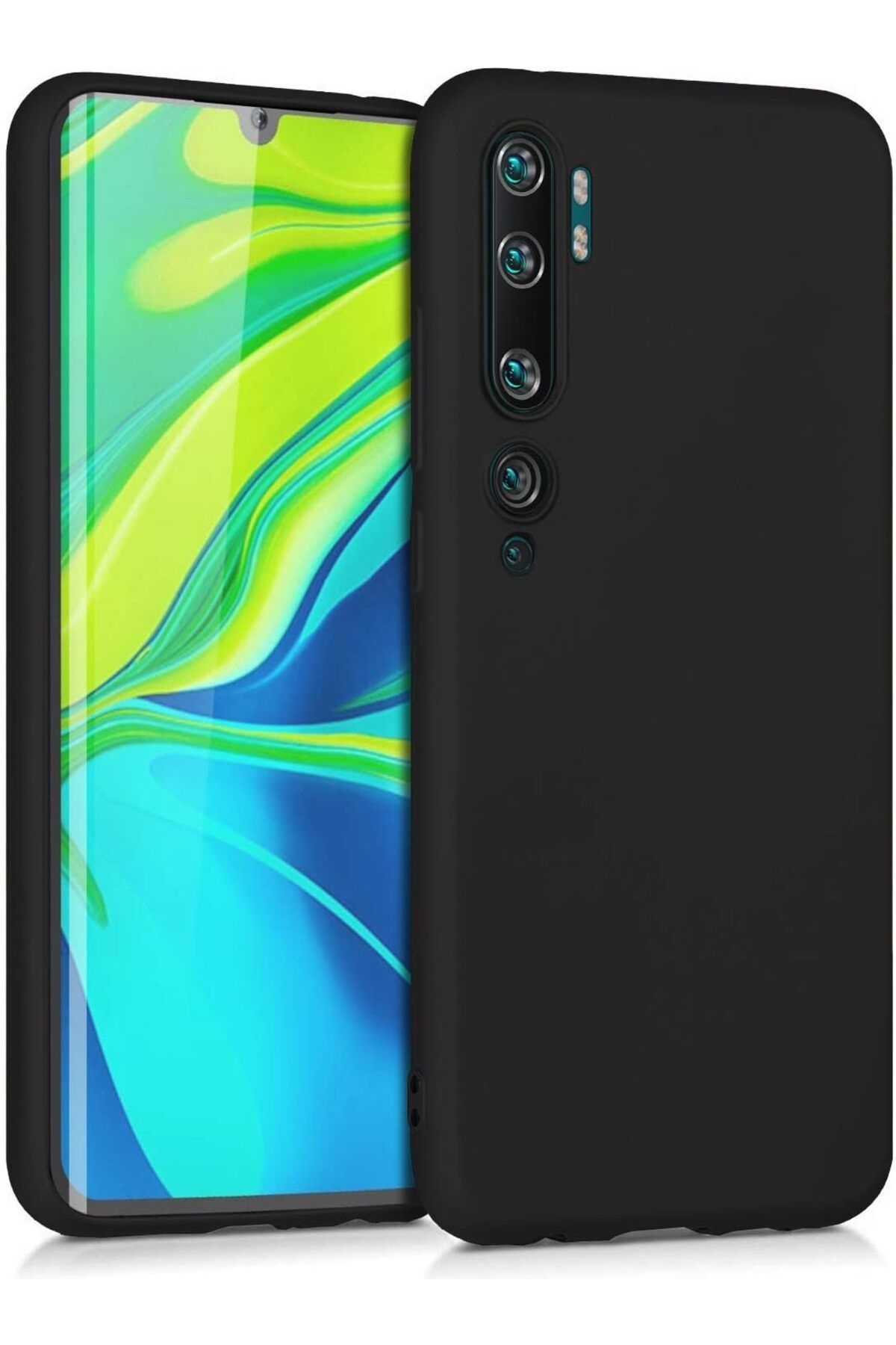 STOREMAX dlshop Matte Silicone Xiaomi Mi Note 10 Pro için Kılıf Siyah [Mi Note 10 Pro ile Uyumlu Kılıf -