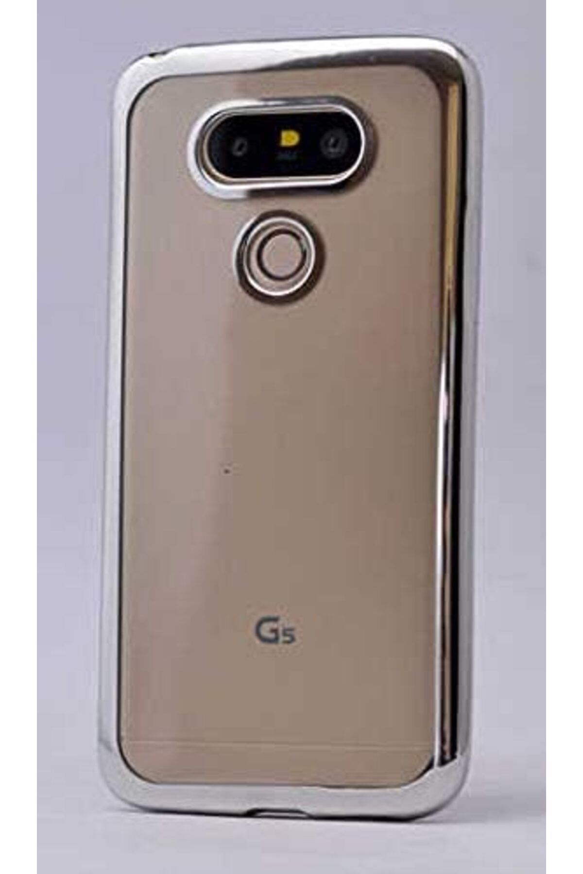 STOREMAX nslmshop G5 Uyumlu Lazer Kesim Yumuşak Silikon Kılıf (Gümüş Rengi) Life Store 1037065