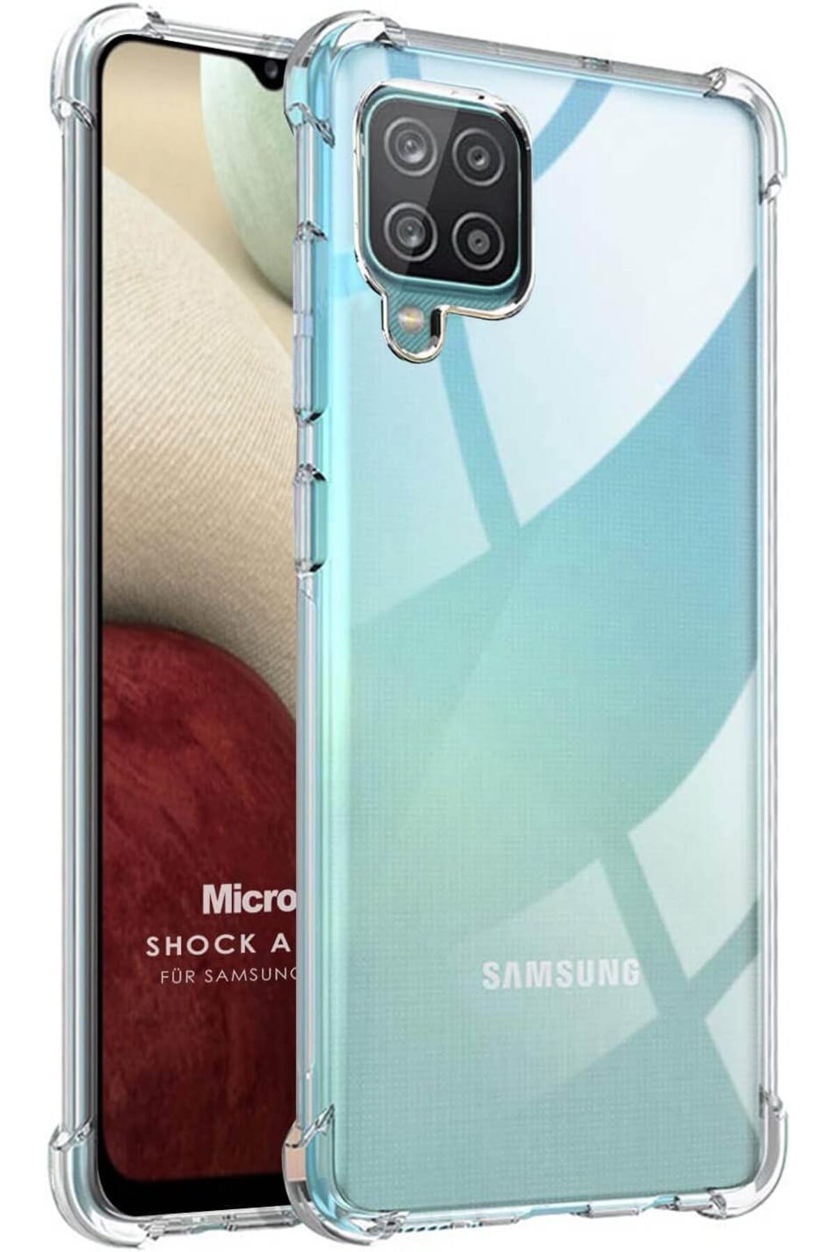 STOREMAX nffashopm Galaxy A12 için Kılıf Shock Absorbing Şeffaf [Galaxy A12 ile Uyumlu Kılıf - Şeffaf]