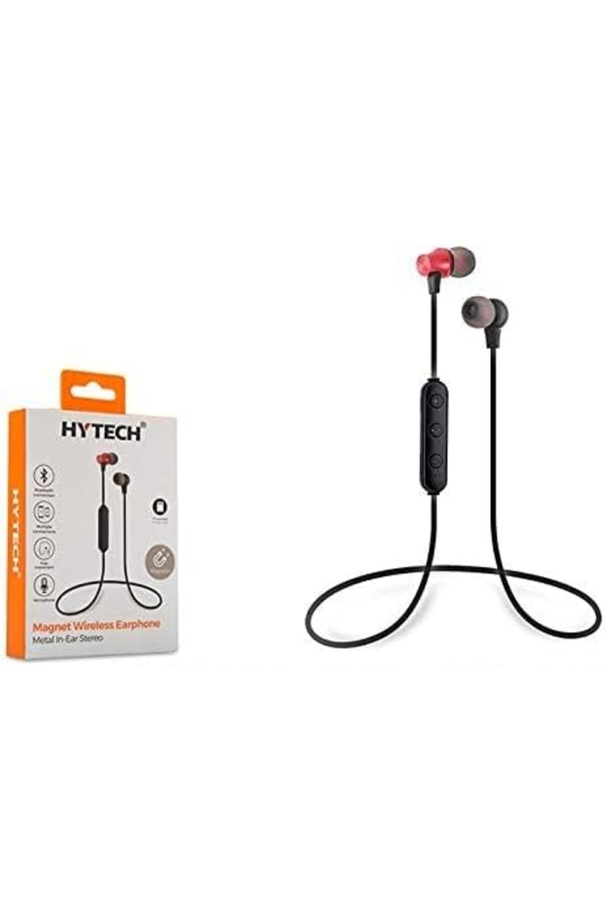 yenibagshop HY-XBK75 Kırmızı Mobil Telefon Uyumlu TF Card + Bluetooth Kulalk İçi Mikrofonlu Kulaklık