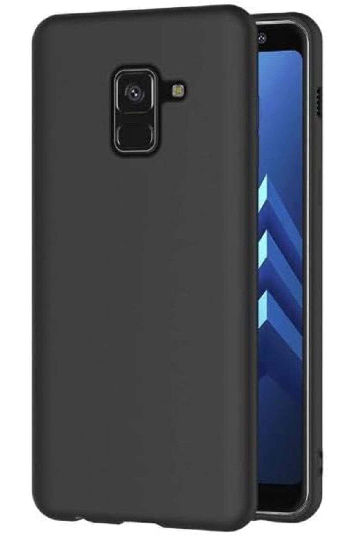 STOREMAX htpshopmx Galaxy A8 Plus 2018 Uyumlu Sert Rubber Silikon Kılıf (Siyah) str http 1092444