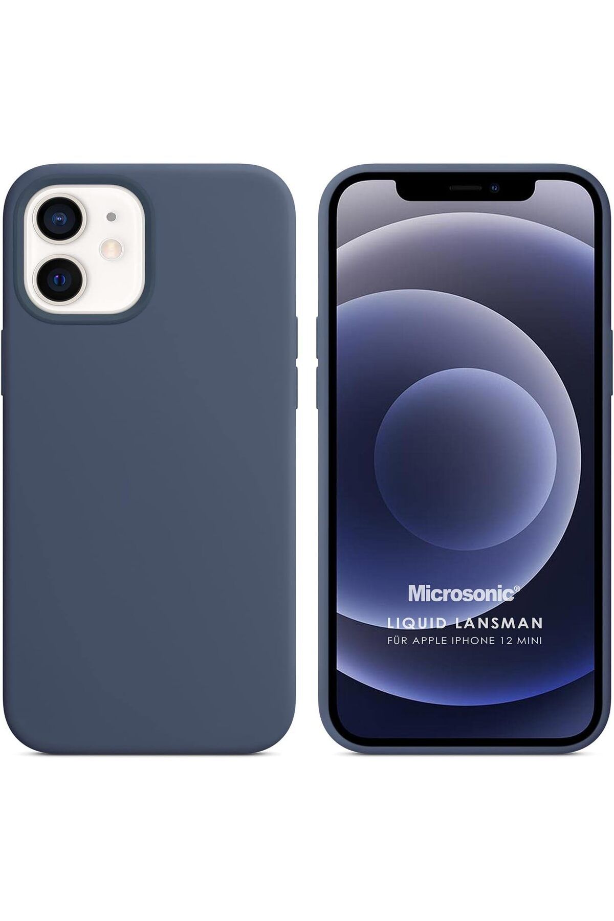 STOREMAX htpshopmx iPhone 12 Mini için Kılıf Liquid Lansman Silikon Gri [iPhone 12 Mini ile Uyumlu Kılıf