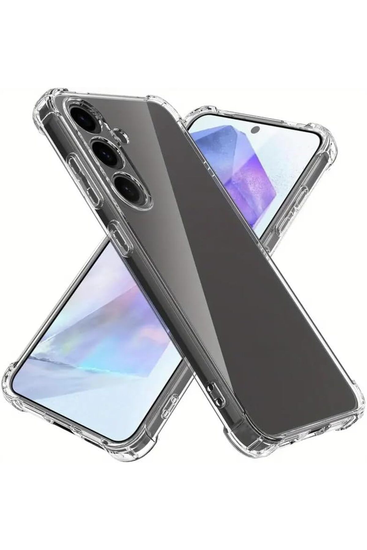 STOREMAX htpshopmx Galaxy A34 Uyumlu Kenar ve Darbe Korumalı Anti Shock Darbe Emici Şeffaf Silikon TPU Clea