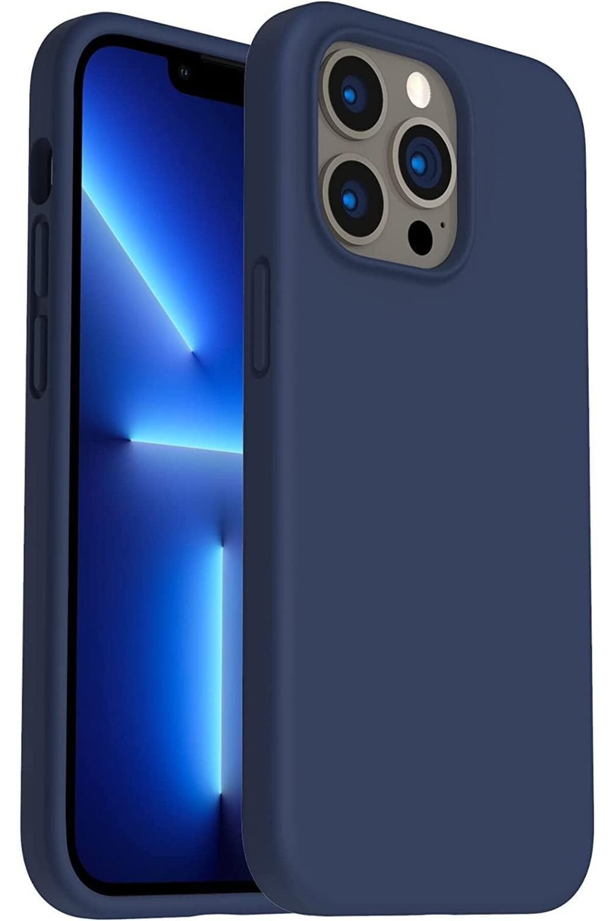 STOREMAX bystoreby iPhone 13 Pro Max Kılıf 6.7 ile Uyumlu, İnce Sıvı Silikon 3 Katmanlı Tam Kaplamalı
