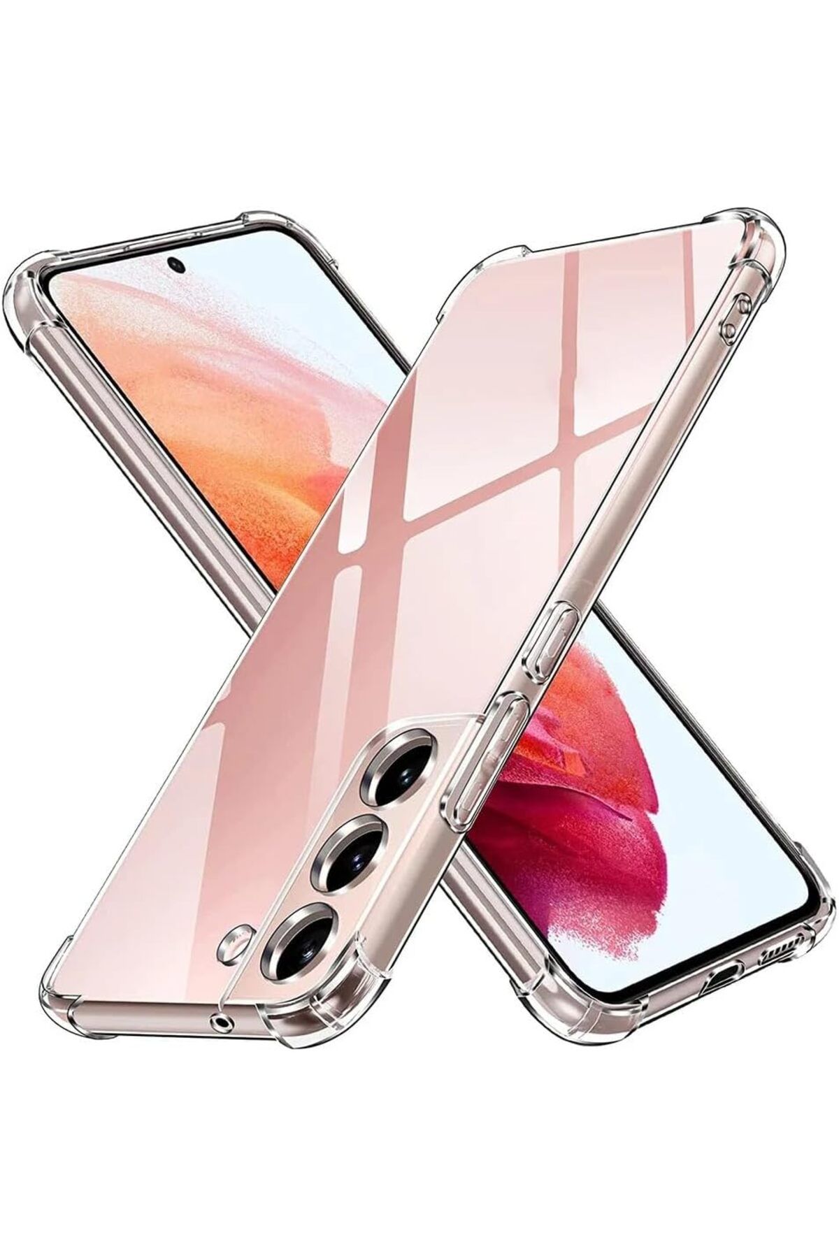 STOREMAX bystoreby Galaxy S21 FE Uyumlu Anti Shock Darbe Emici S21 FE (6.4') Şeffaf Silikon TPU Clear Kılı