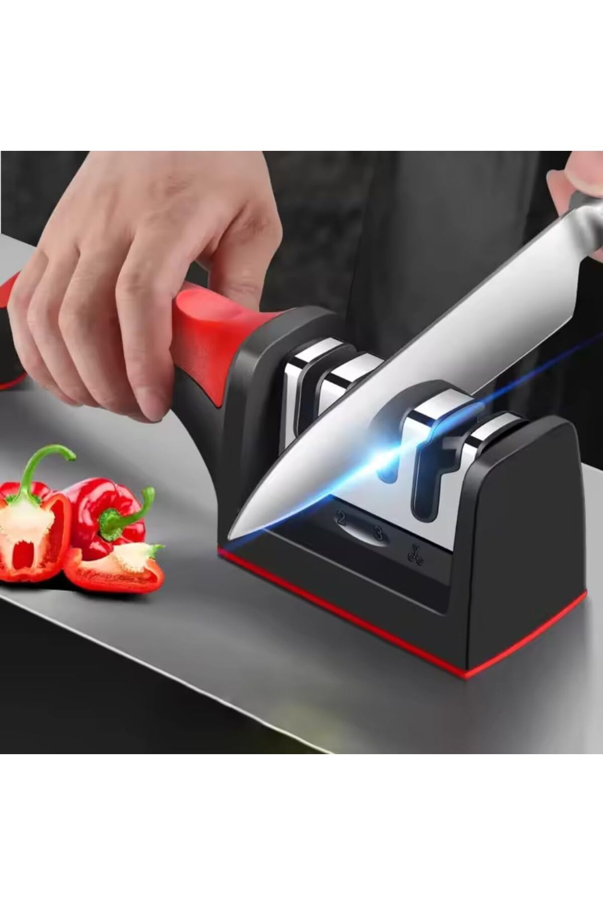 STOREMAX Profesyonel Bıçak Bileme Makinesi (3 Açılı/Aşamalı)